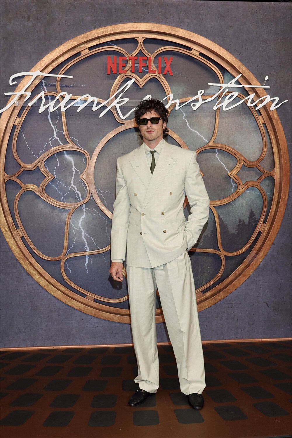 Jacob Elordi wears Bottega Veneta to The Frankenstein Premiere