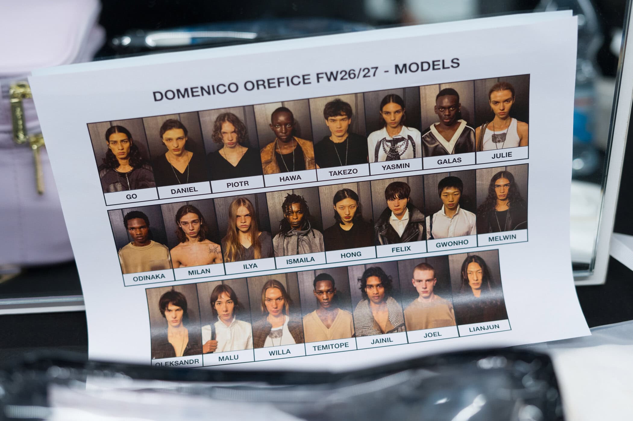 Domenico Orefice Fall 2026 Men’s Fashion Show Backstage