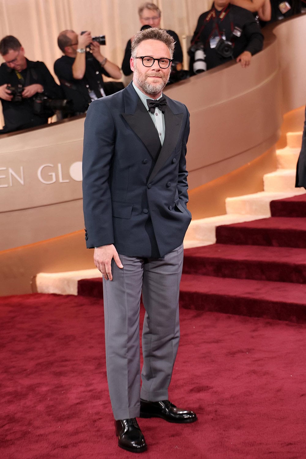 Seth Rogen in Prada to The 83rd Golden Globes Awards
