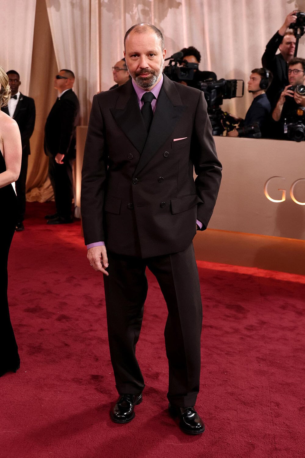Yorgos Lanthimos in Prada to The 83rd Golden Globes Awards