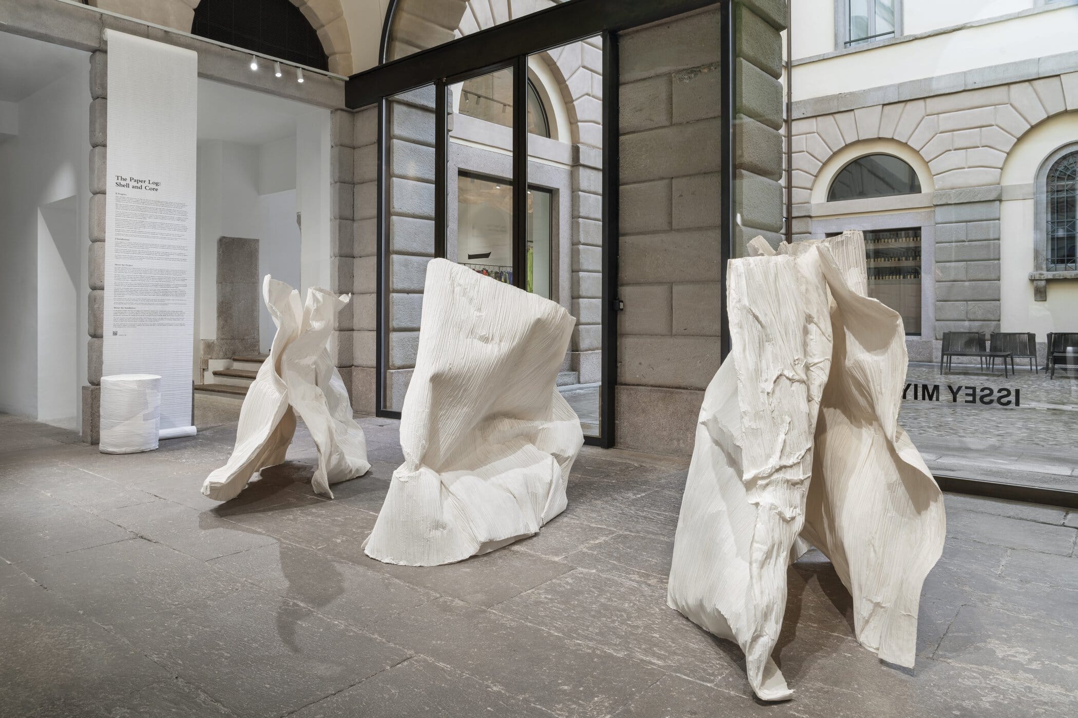 Issey Miyake Presents “The Paper Log: Shell and Core” Installation in Milan