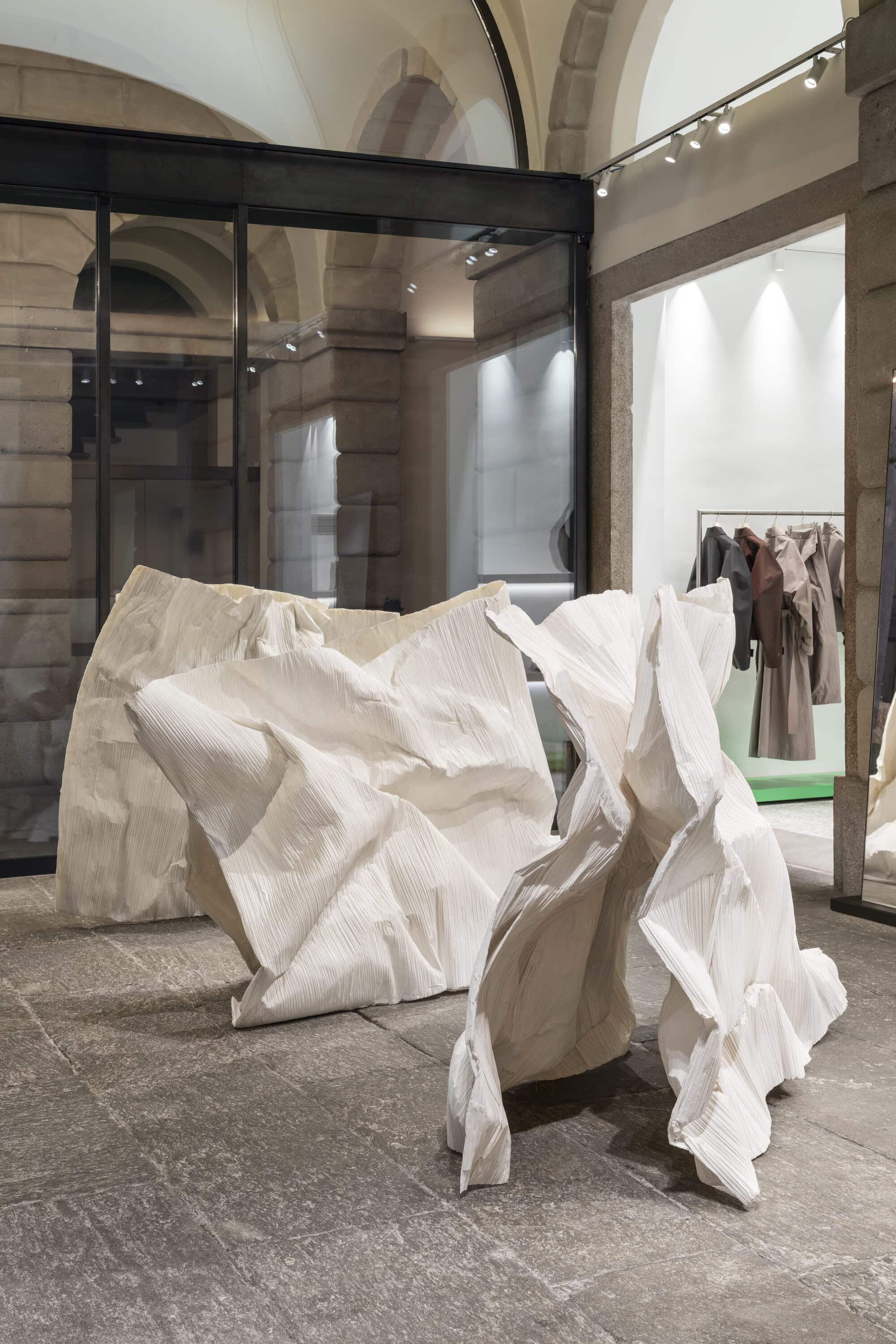 Issey Miyake Presents The Paper Log Shell And Core Installation In Issey Miyake Presents The Paper Log Shell And Core Installation In