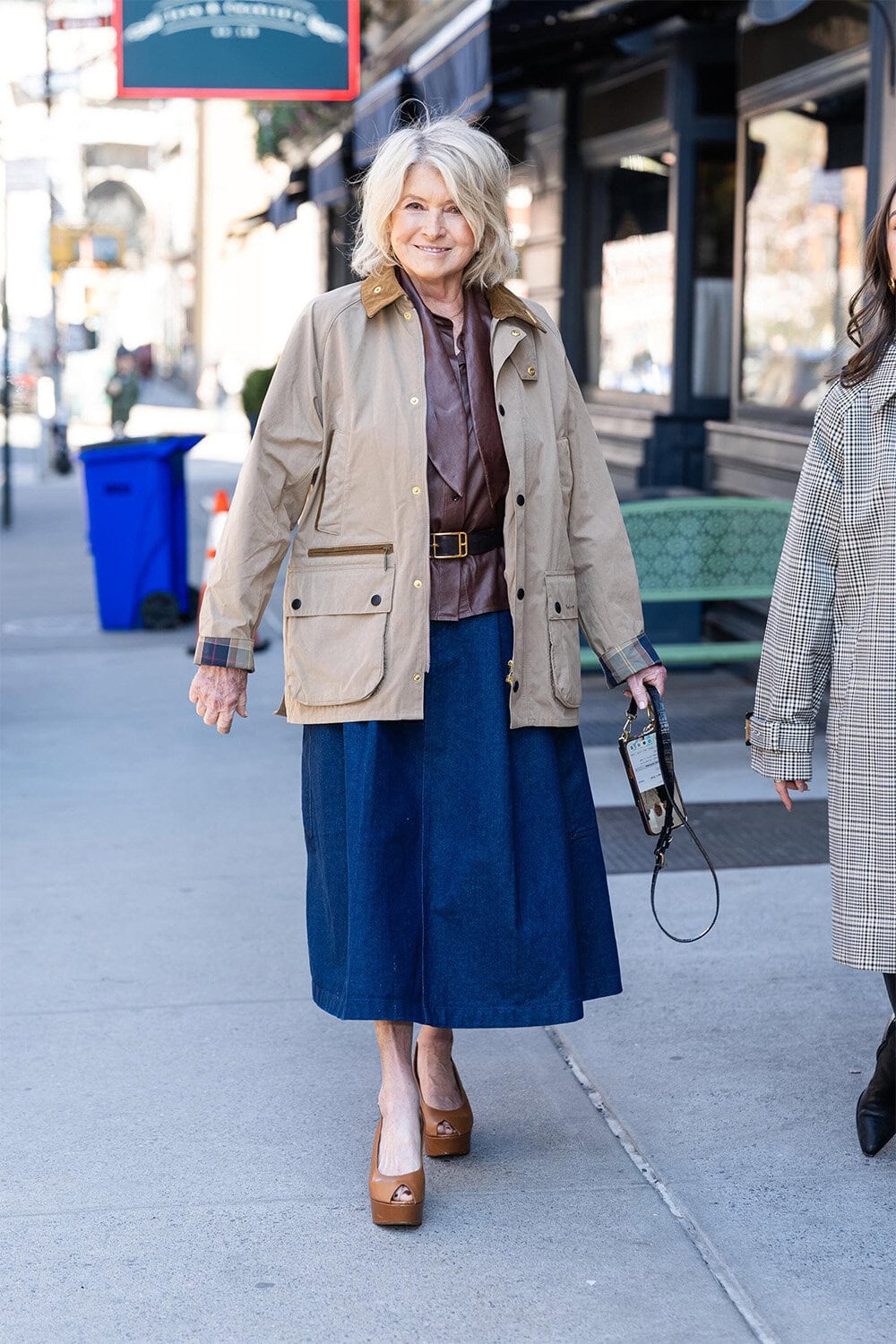 Martha Stewart Wears Barbour While Out in NYC