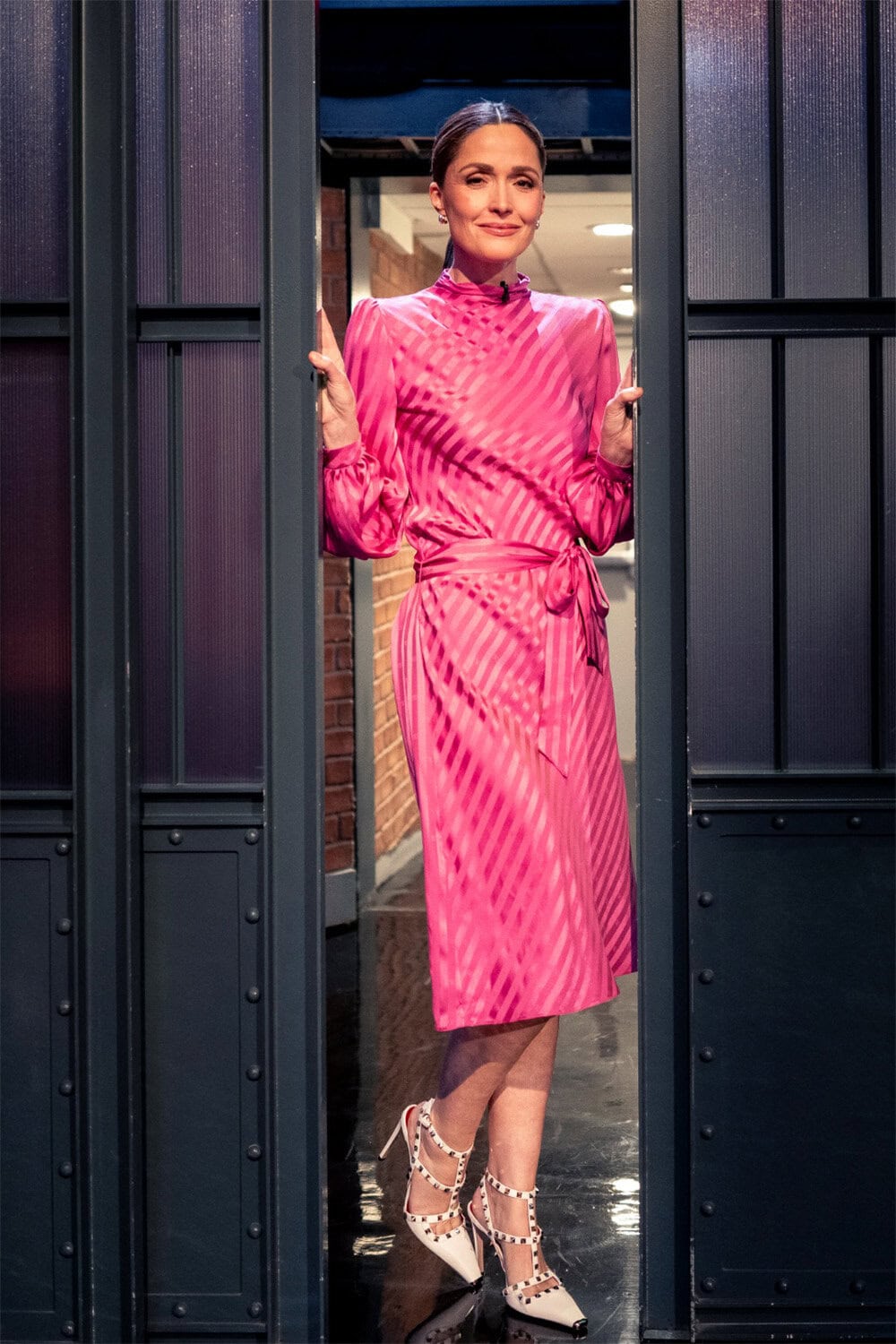 Rose Byrne wears Valentino at 'Late Night with Seth Meyers'