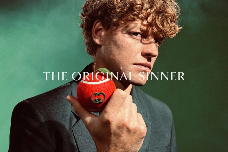 Gucci and Jannik Sinner Turn Tennis Iconography Into a Playful Campaign Narrative