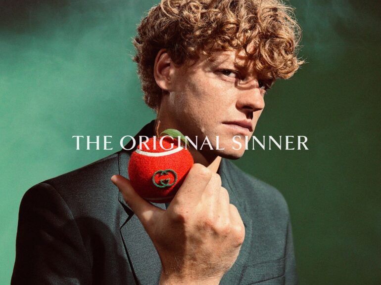 Gucci and Jannik Sinner Turn Tennis Iconography Into a Playful Campaign Narrative