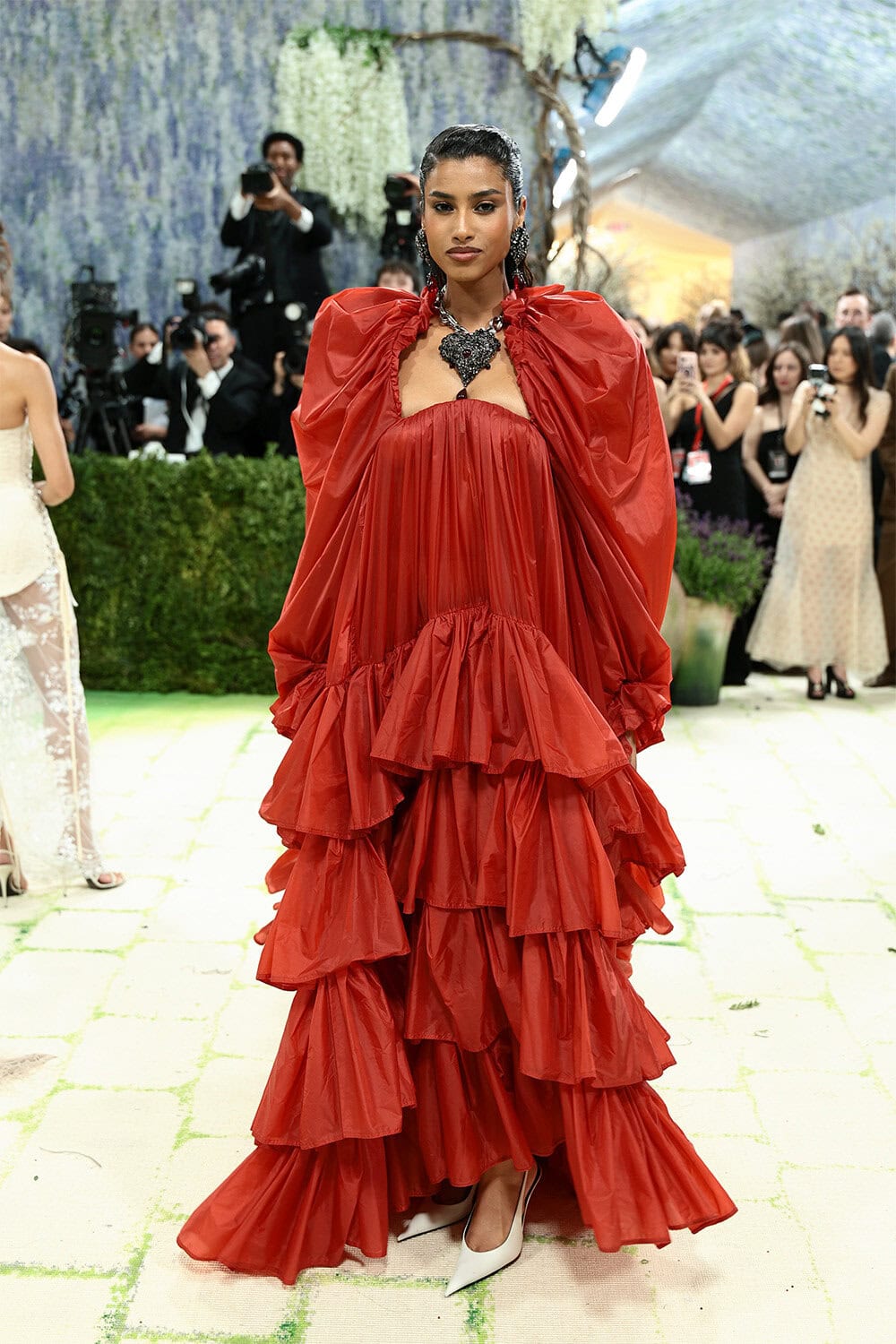 Imaan Hammam wears Saint Laurent at The 2026 Met Gala