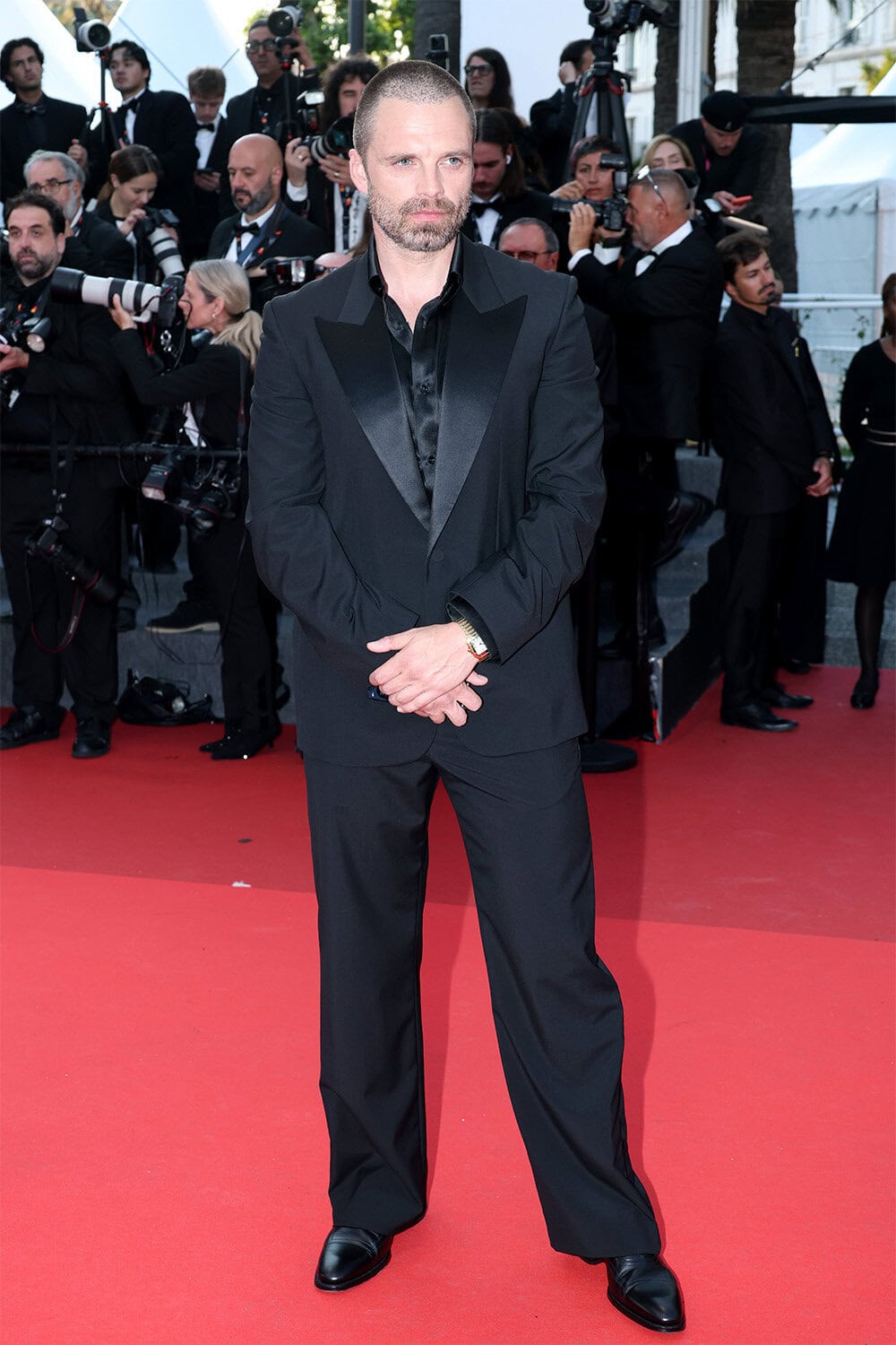 Sebastian Stan wears Gucci at The Cannes Film Festival