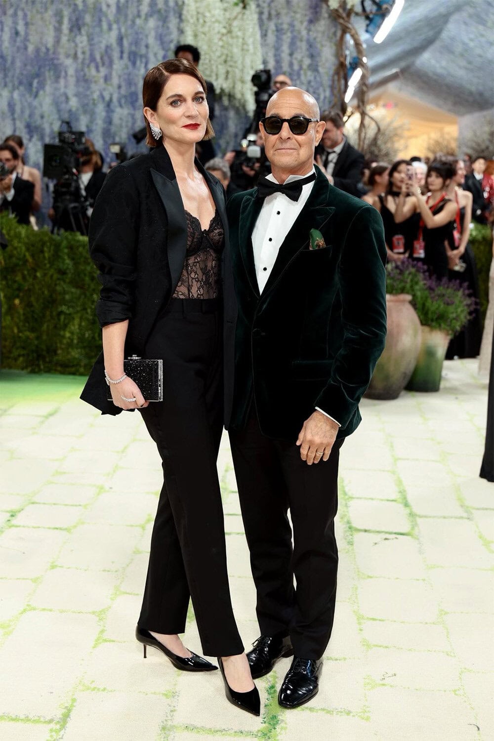 Stanley Tucci and Felicity Blunt wears Etro at The 2026 Met Gala