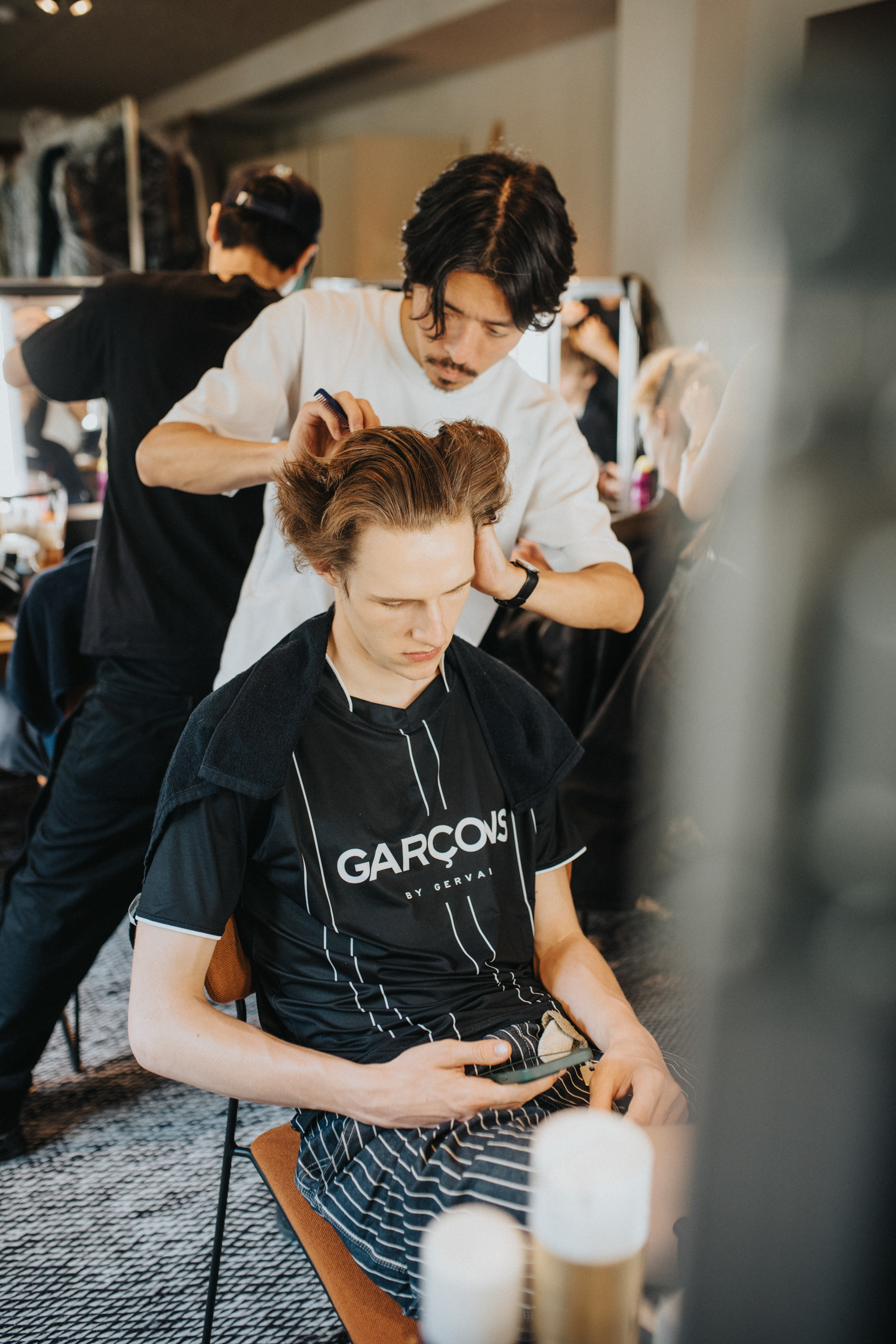 Bed J.w. Ford Spring 2027 Men's Fashion Show Backstage