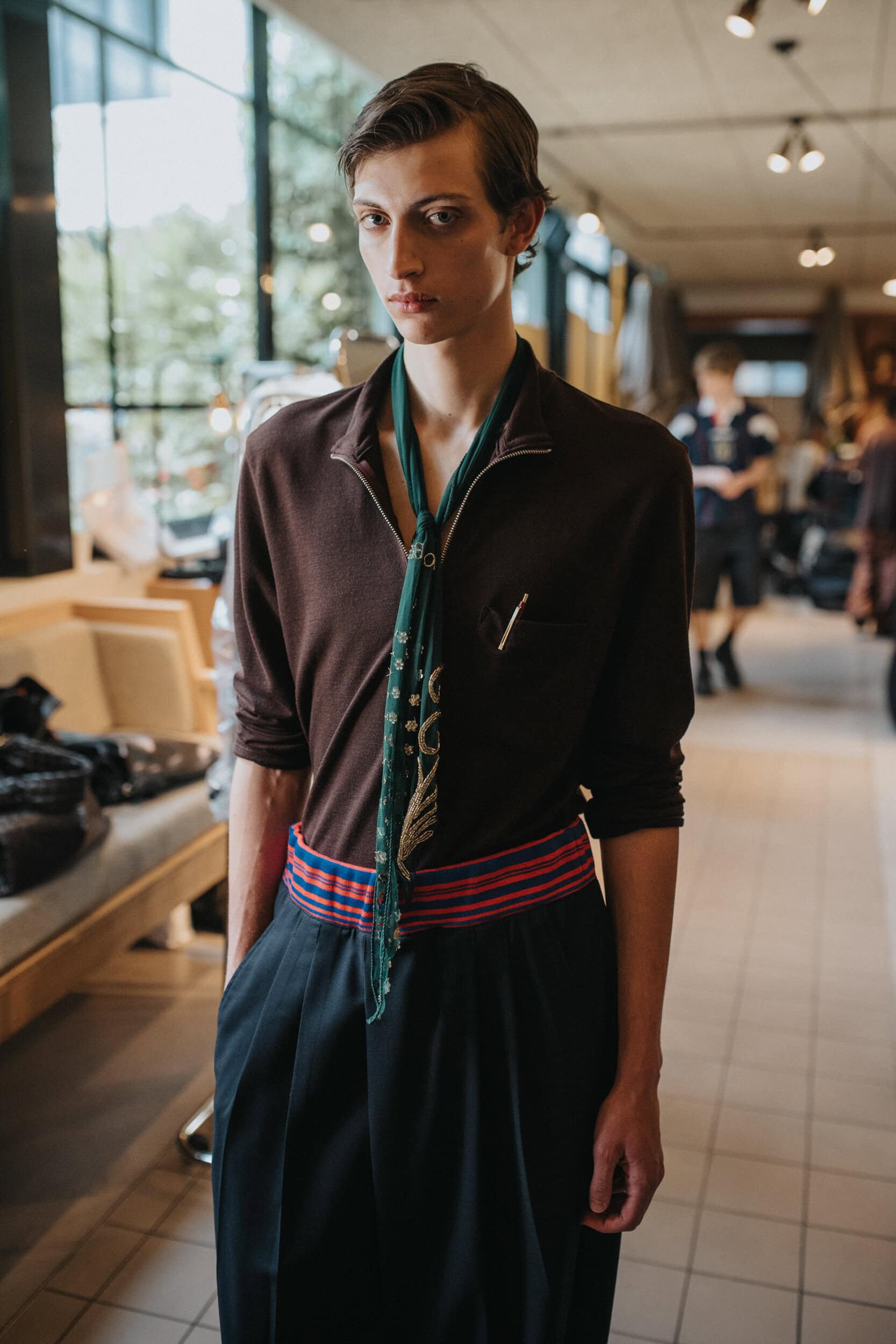 Bed J.w. Ford Spring 2027 Men's Fashion Show Backstage
