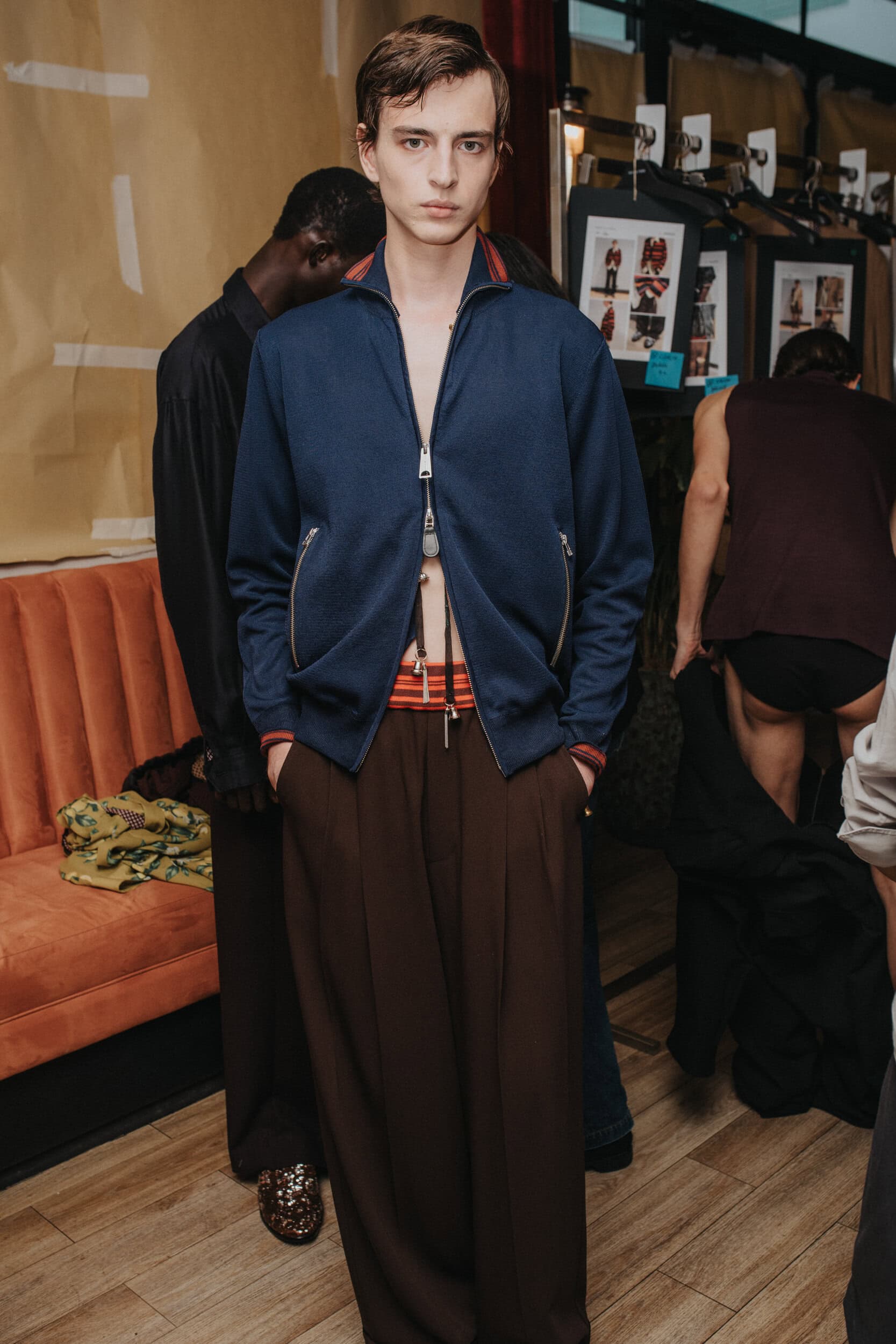 Bed J.w. Ford Spring 2027 Men's Fashion Show Backstage