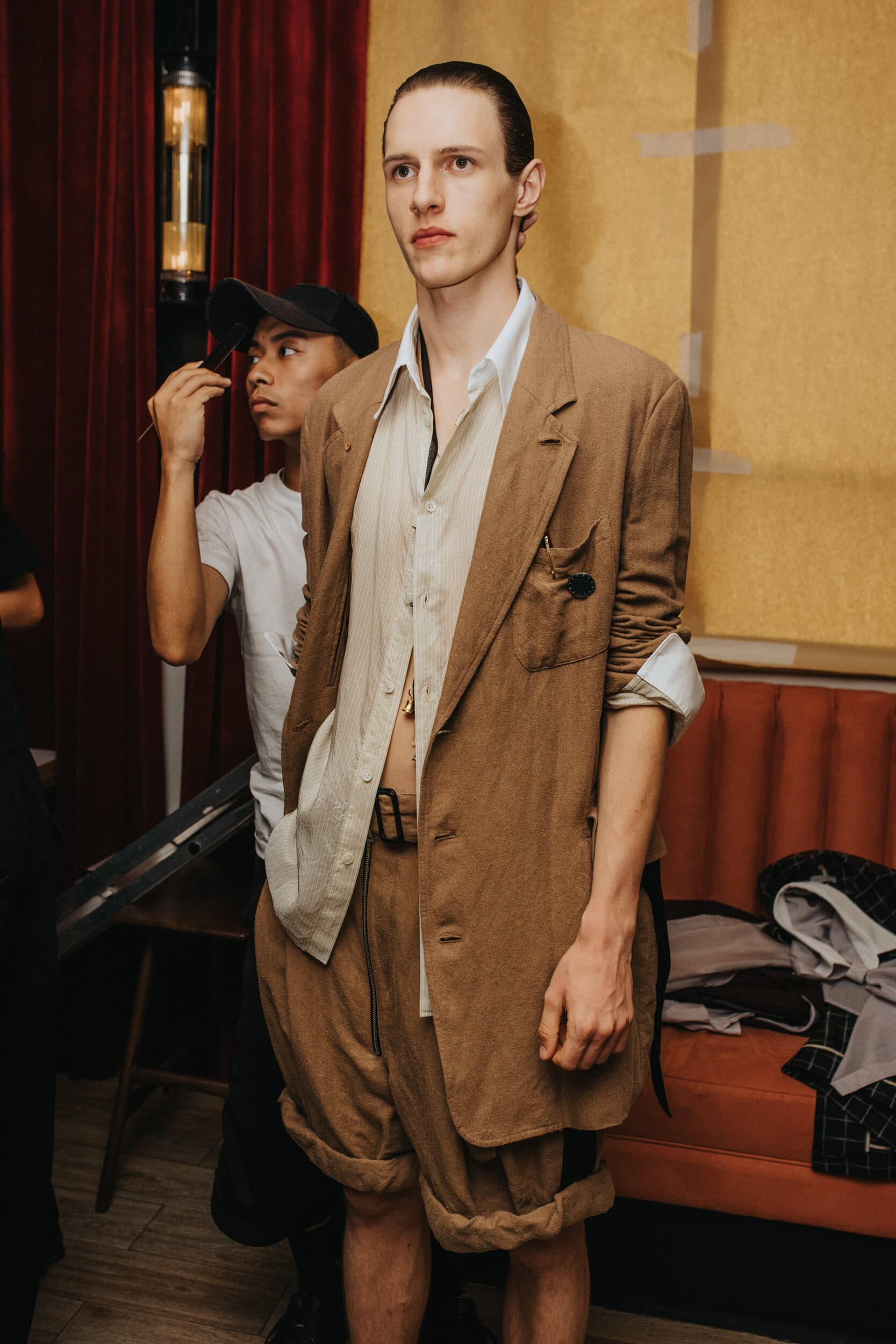 Bed J.w. Ford Spring 2027 Men's Fashion Show Backstage