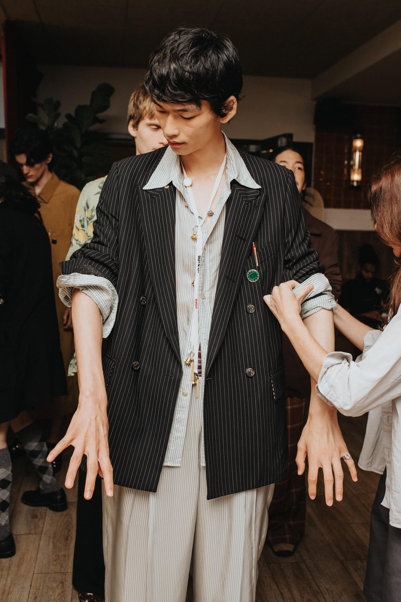 Bed J.w. Ford Spring 2027 Men's Fashion Show Backstage