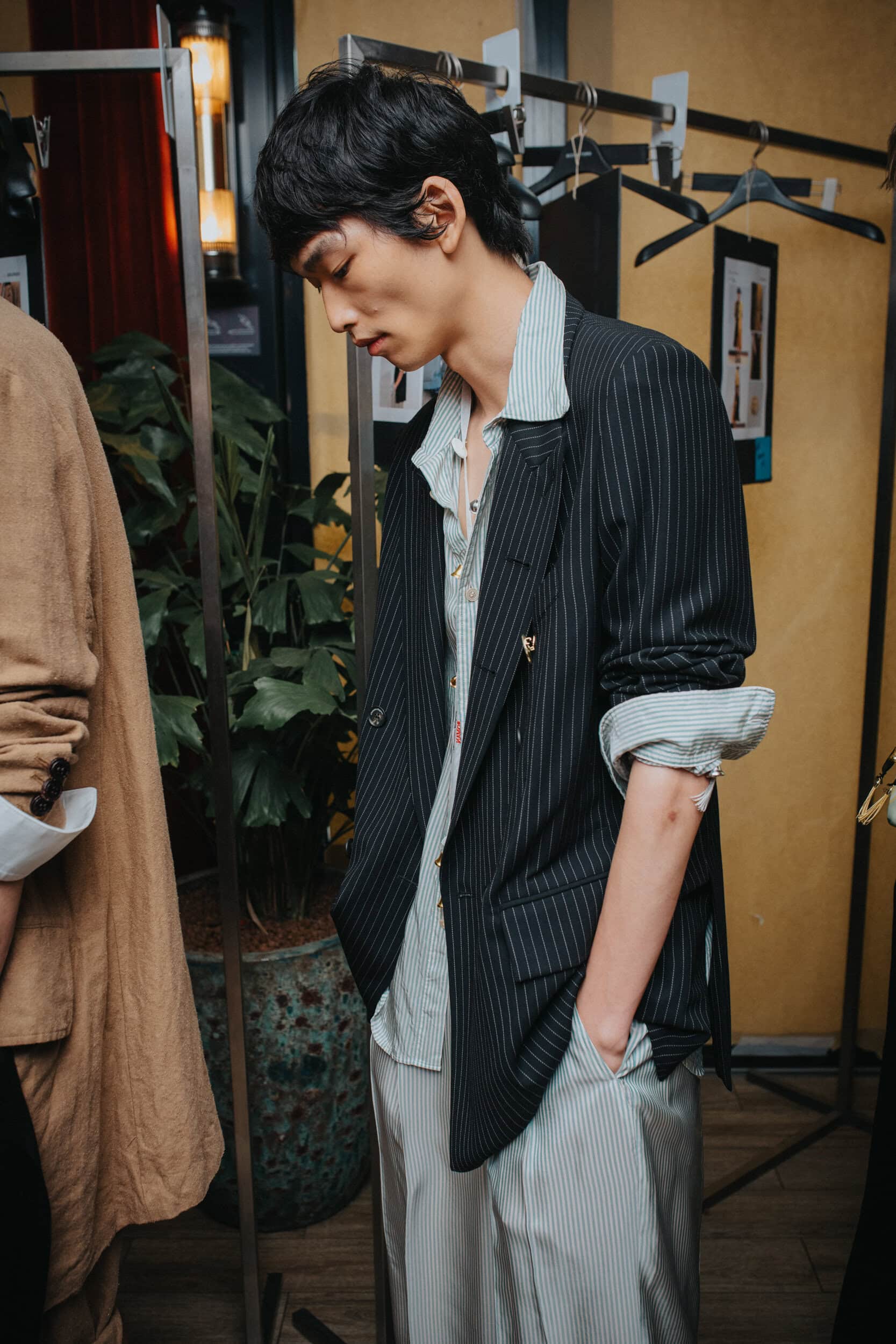 Bed J.w. Ford Spring 2027 Men's Fashion Show Backstage