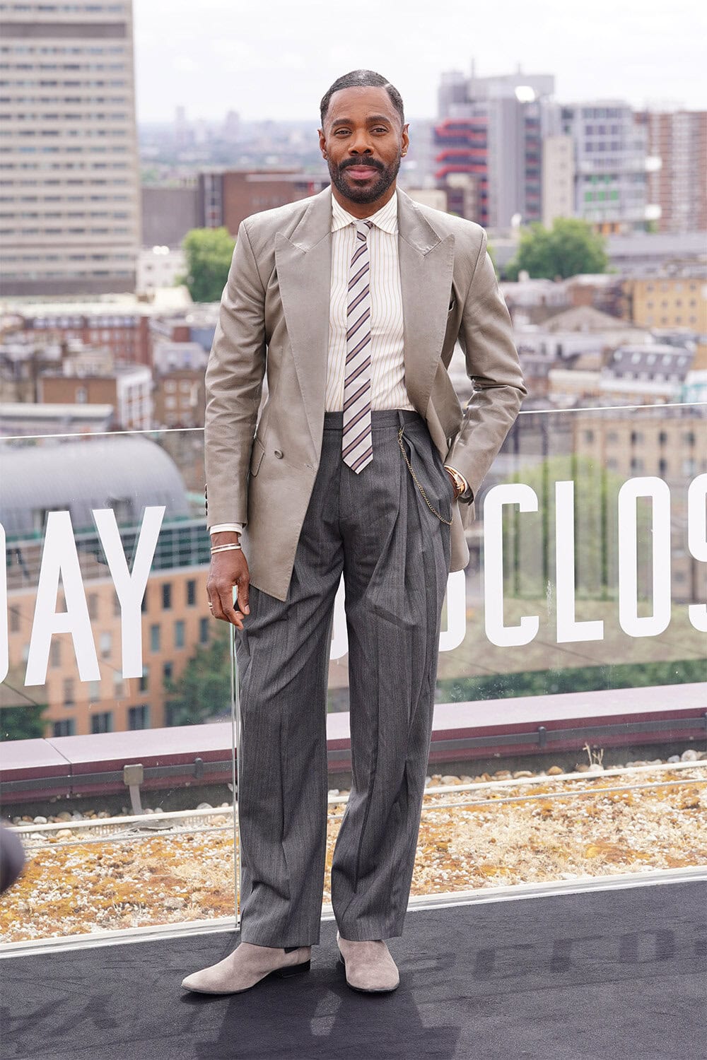 Colman Domingo wears Valentino at 'Disclosure Day' London Photocall