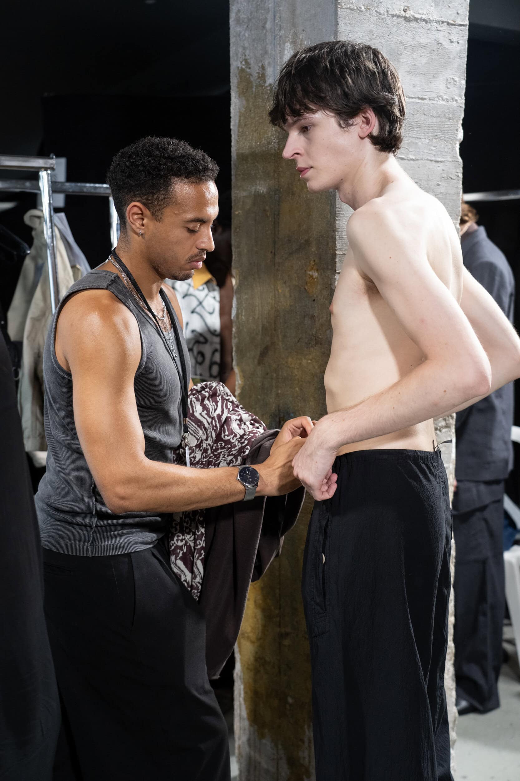 Etudes Spring 2027 Men's Fashion Show Backstage