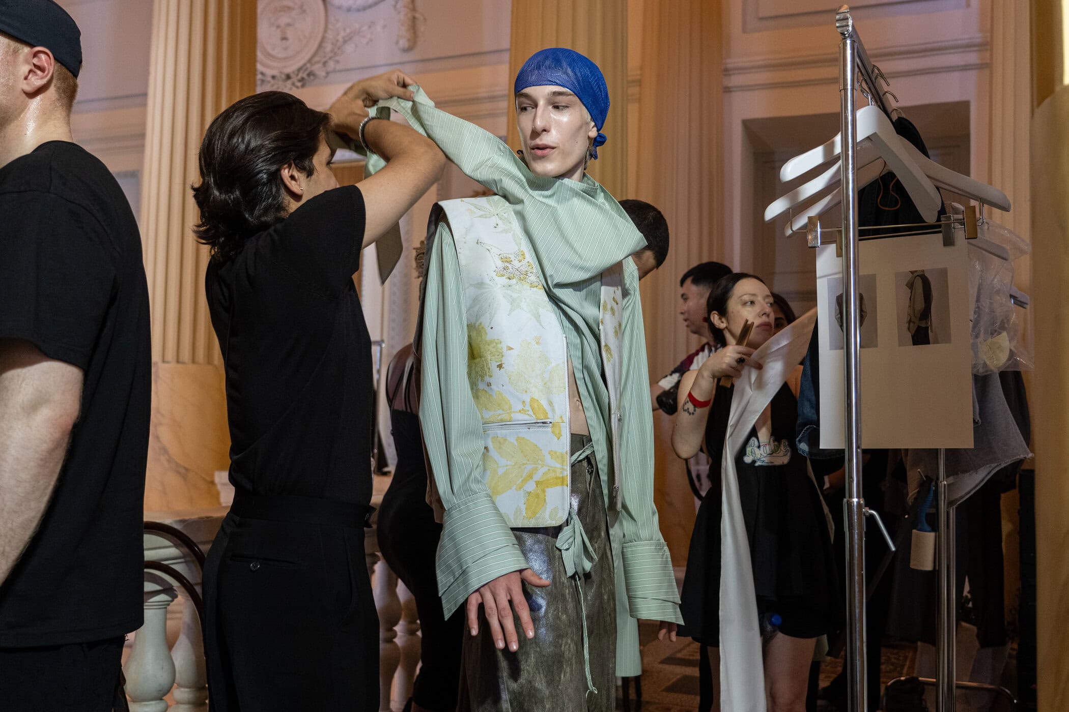 Feng Chen Wang Spring 2027 Men's Fashion Show Backstage