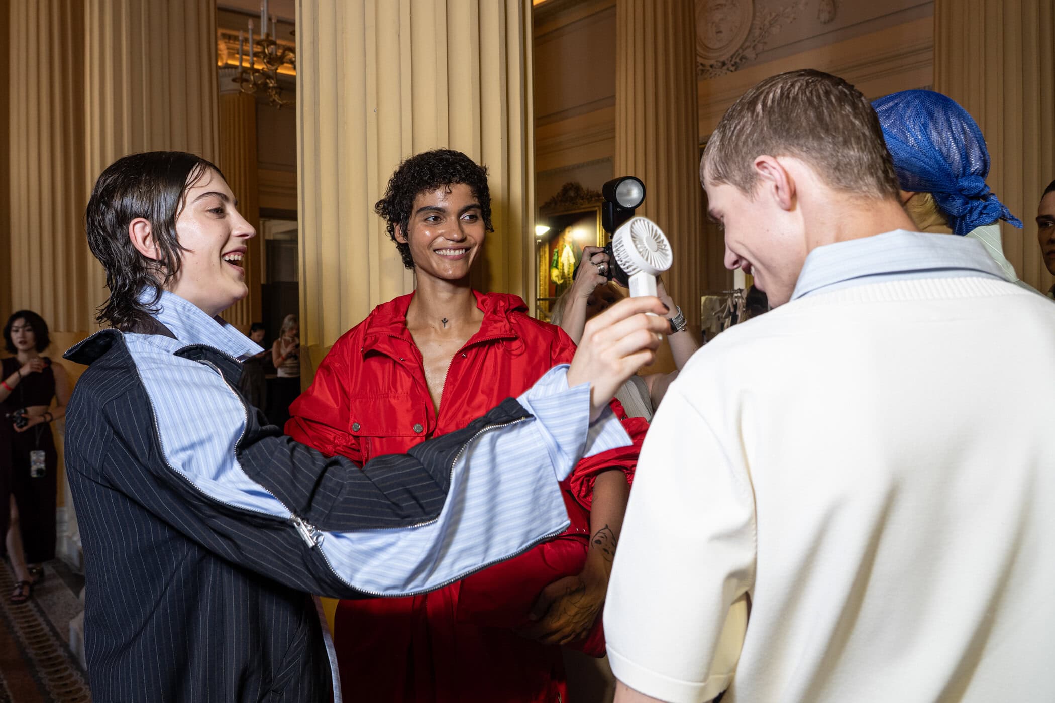 Feng Chen Wang Spring 2027 Men's Fashion Show Backstage