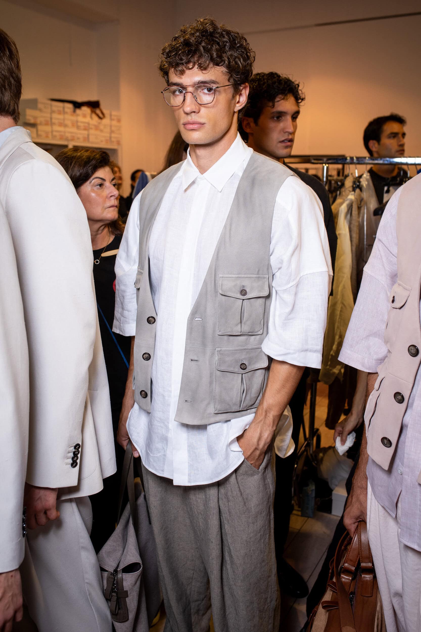 Giorgio Armani Spring 2027 Men's Fashion Show Backstage