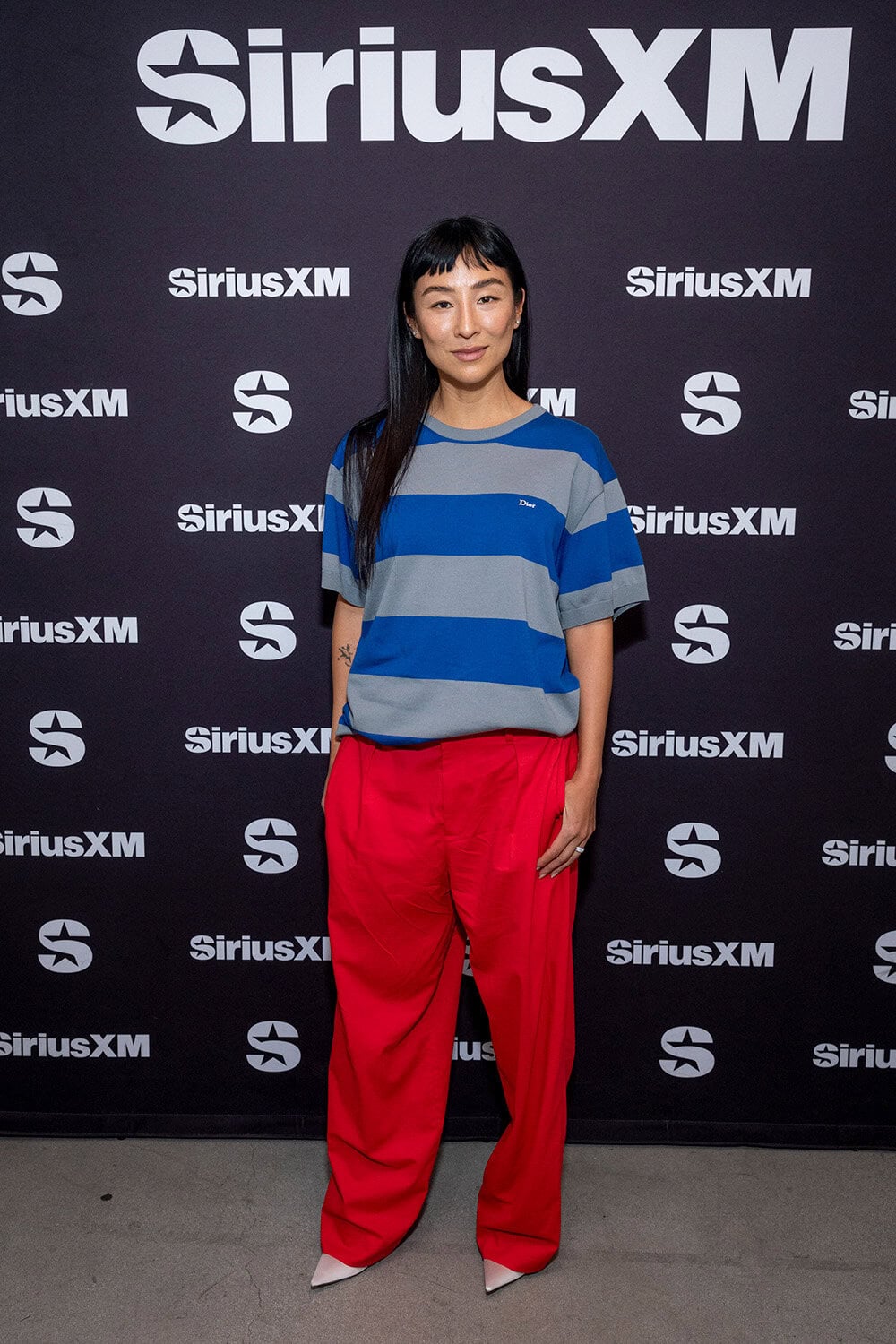 Greta Lee wears Dior At Sirius Xm's "Front Row