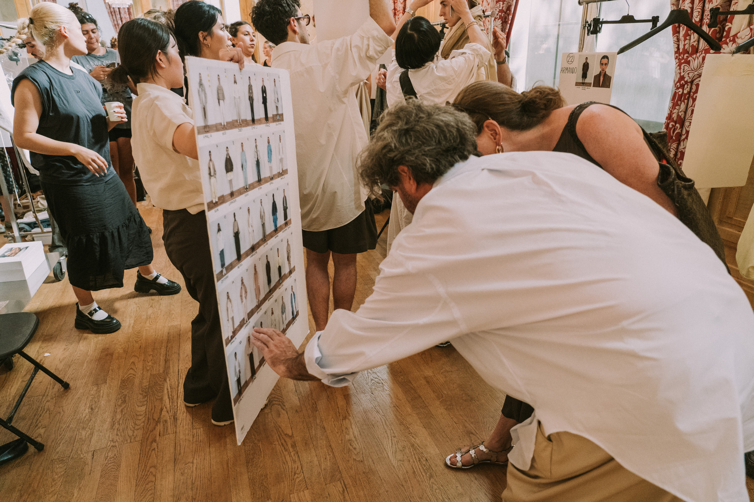 Hed Mayner Spring 2027 Men's Fashion Show Backstage