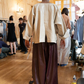 Hed Mayner Spring 2027 Men's Fashion Show Backstage
