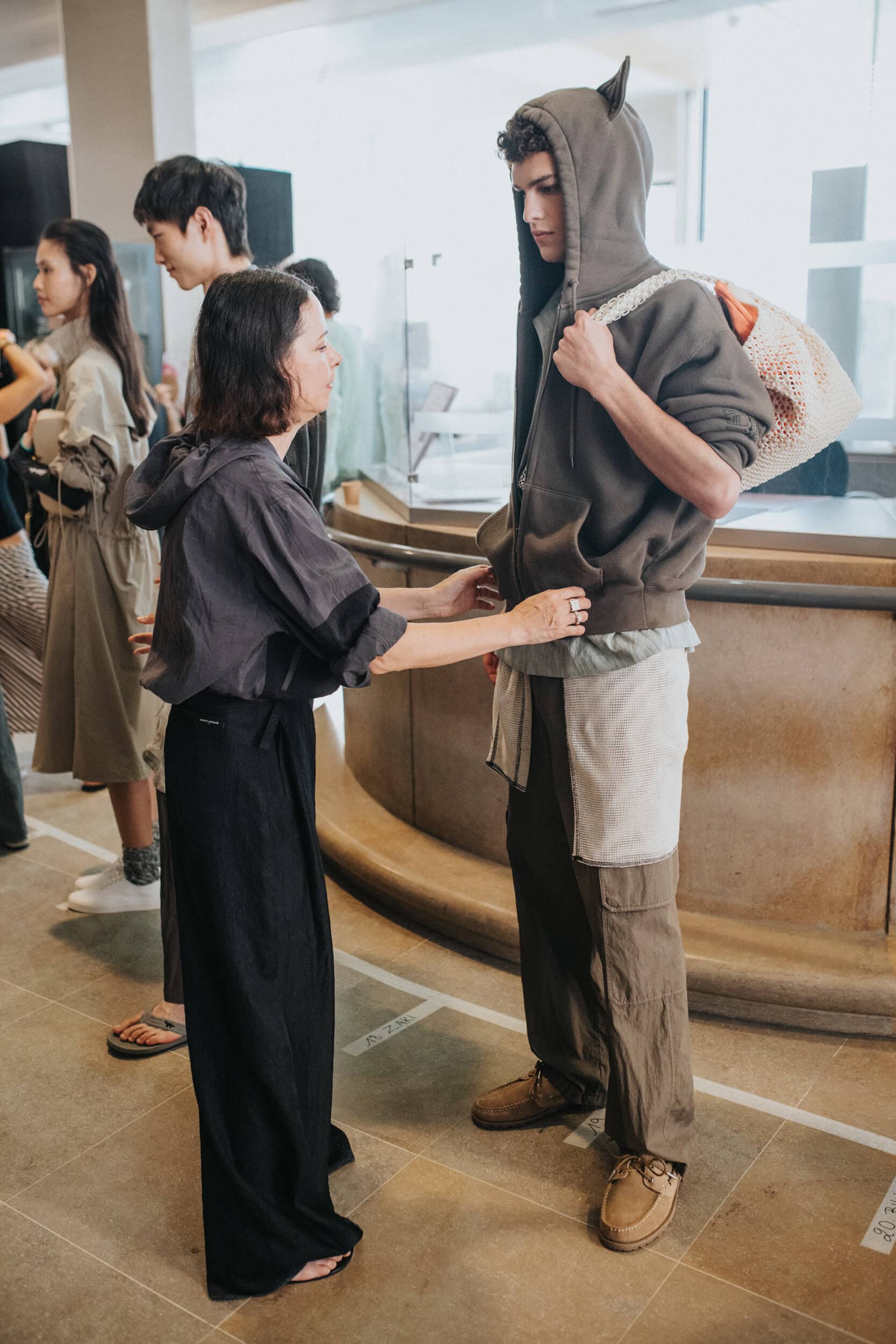 Maison Kitsune Spring 2027 Men's Fashion Show Backstage