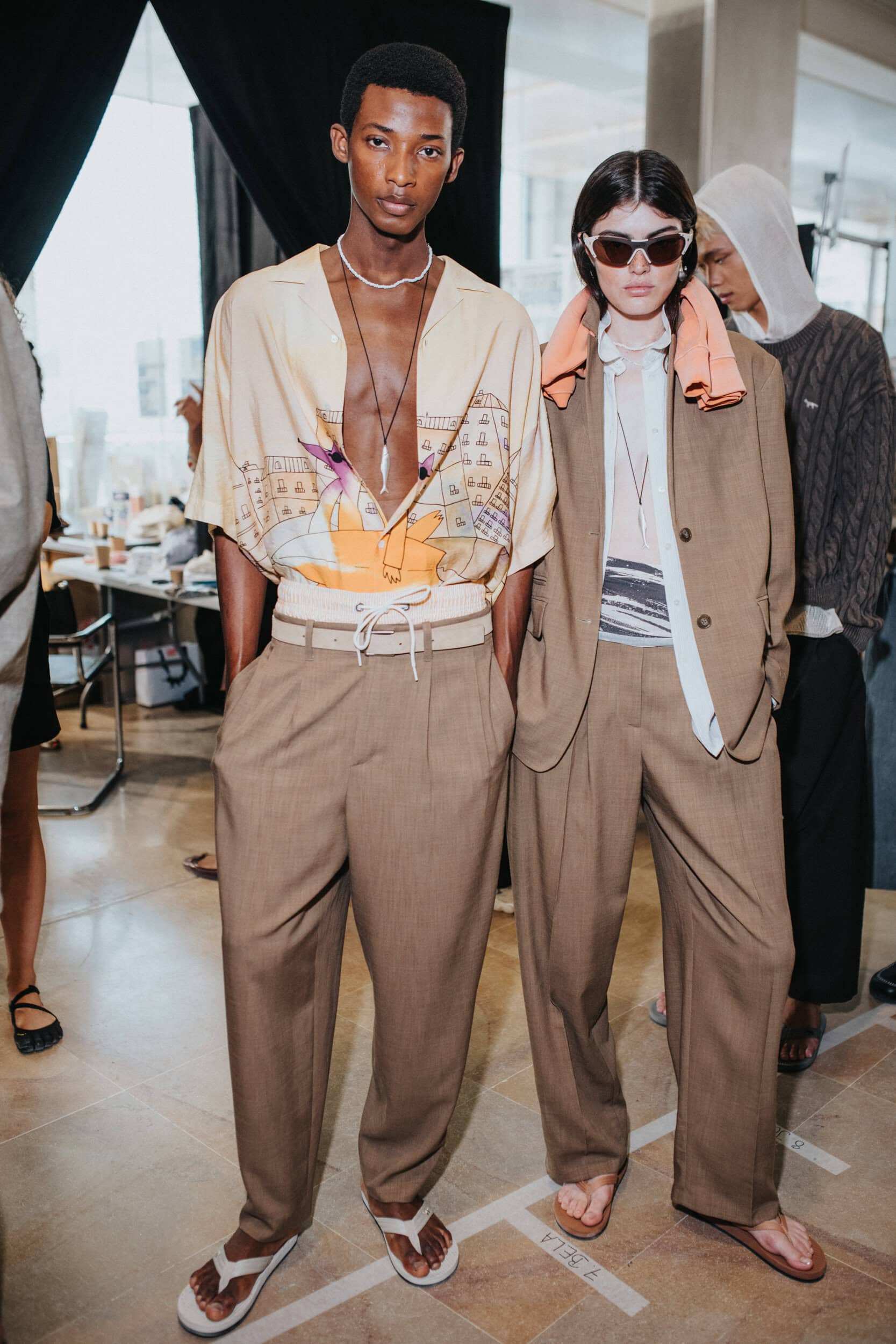 Maison Kitsune Spring 2027 Men's Fashion Show Backstage