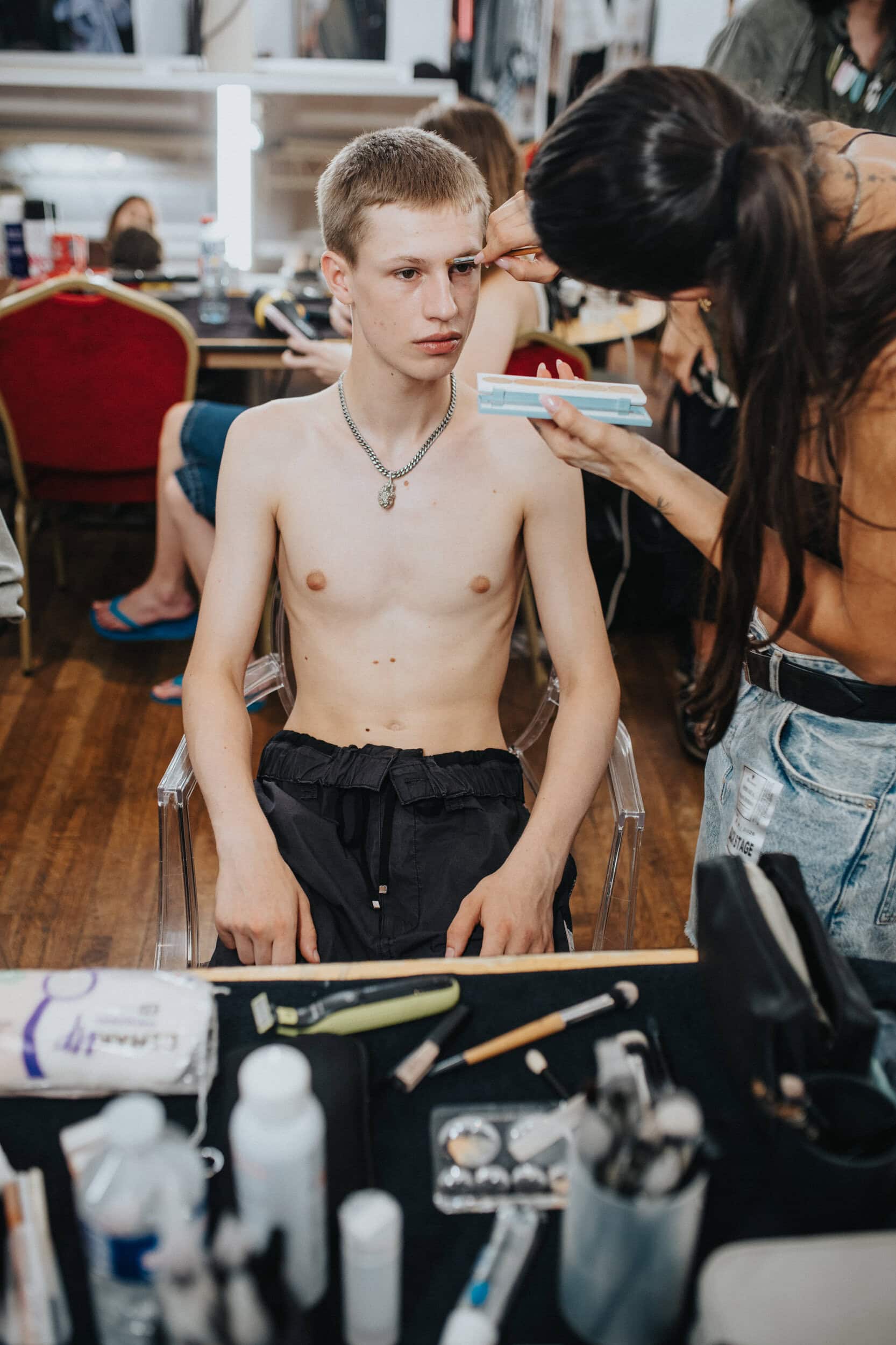 Maison Mihara Yashuiro Spring 2027 Men's Fashion Show Backstage