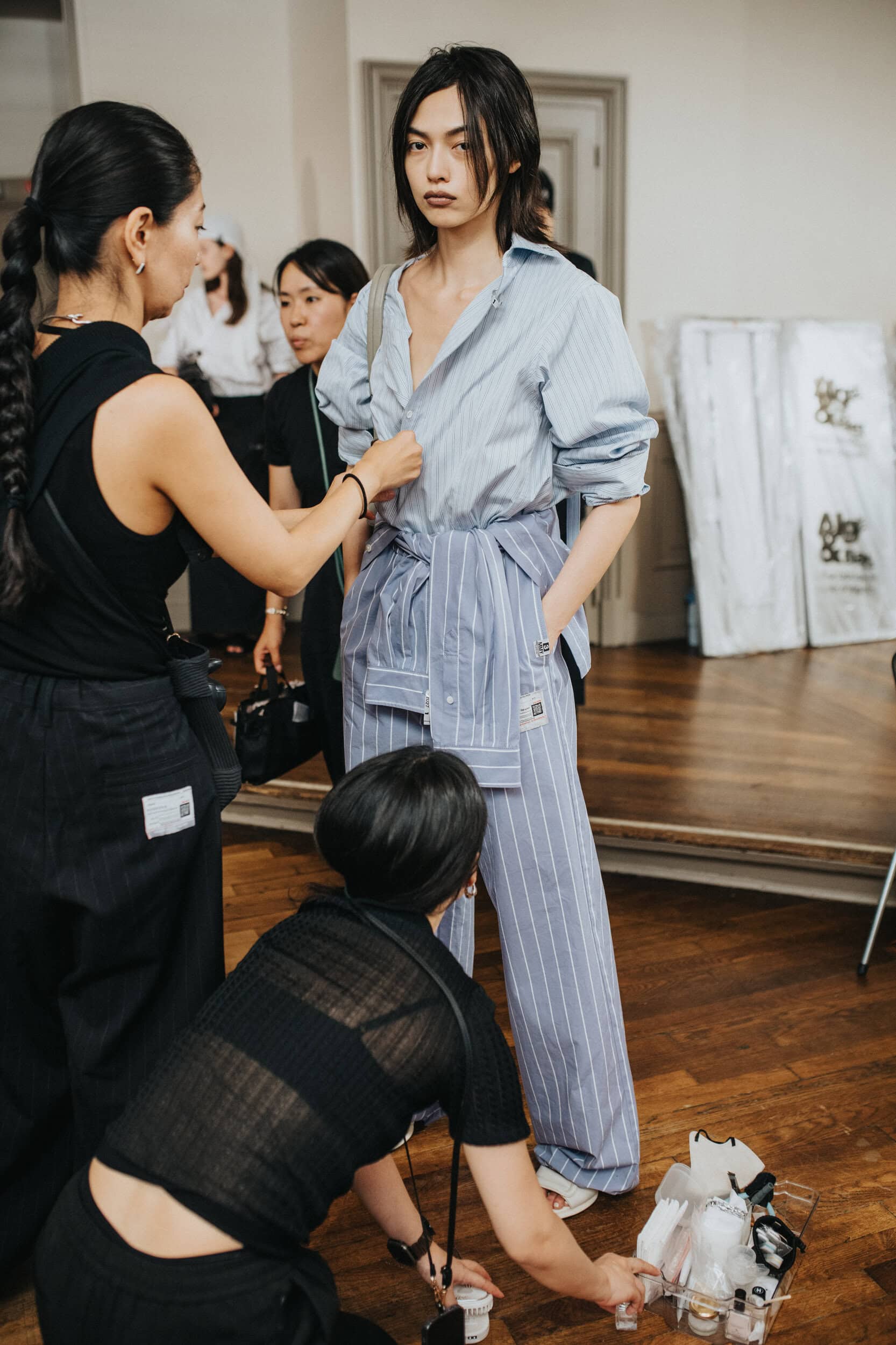 Maison Mihara Yashuiro Spring 2027 Men's Fashion Show Backstage