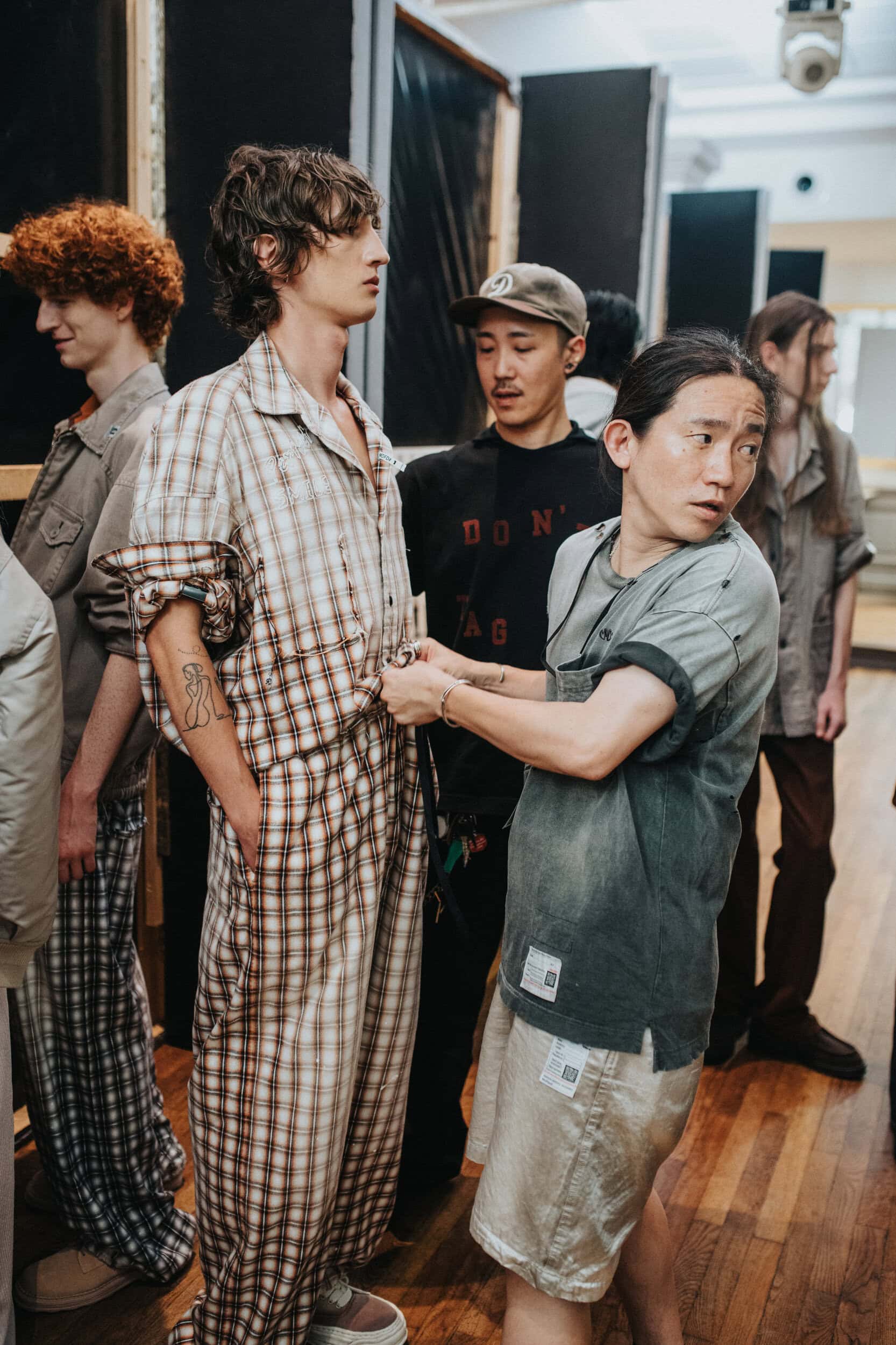 Maison Mihara Yashuiro Spring 2027 Men's Fashion Show Backstage