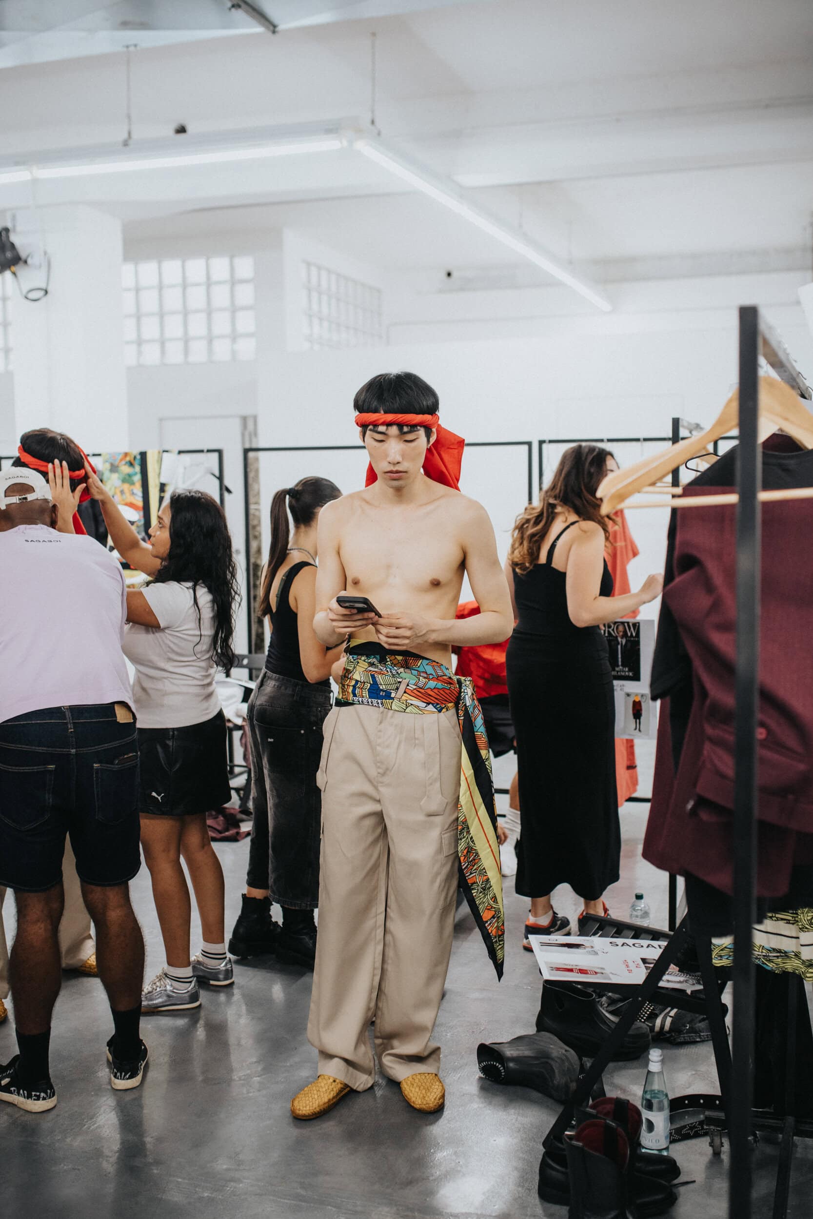 Sagaboi Spring 2027 Men's Fashion Show Backstage