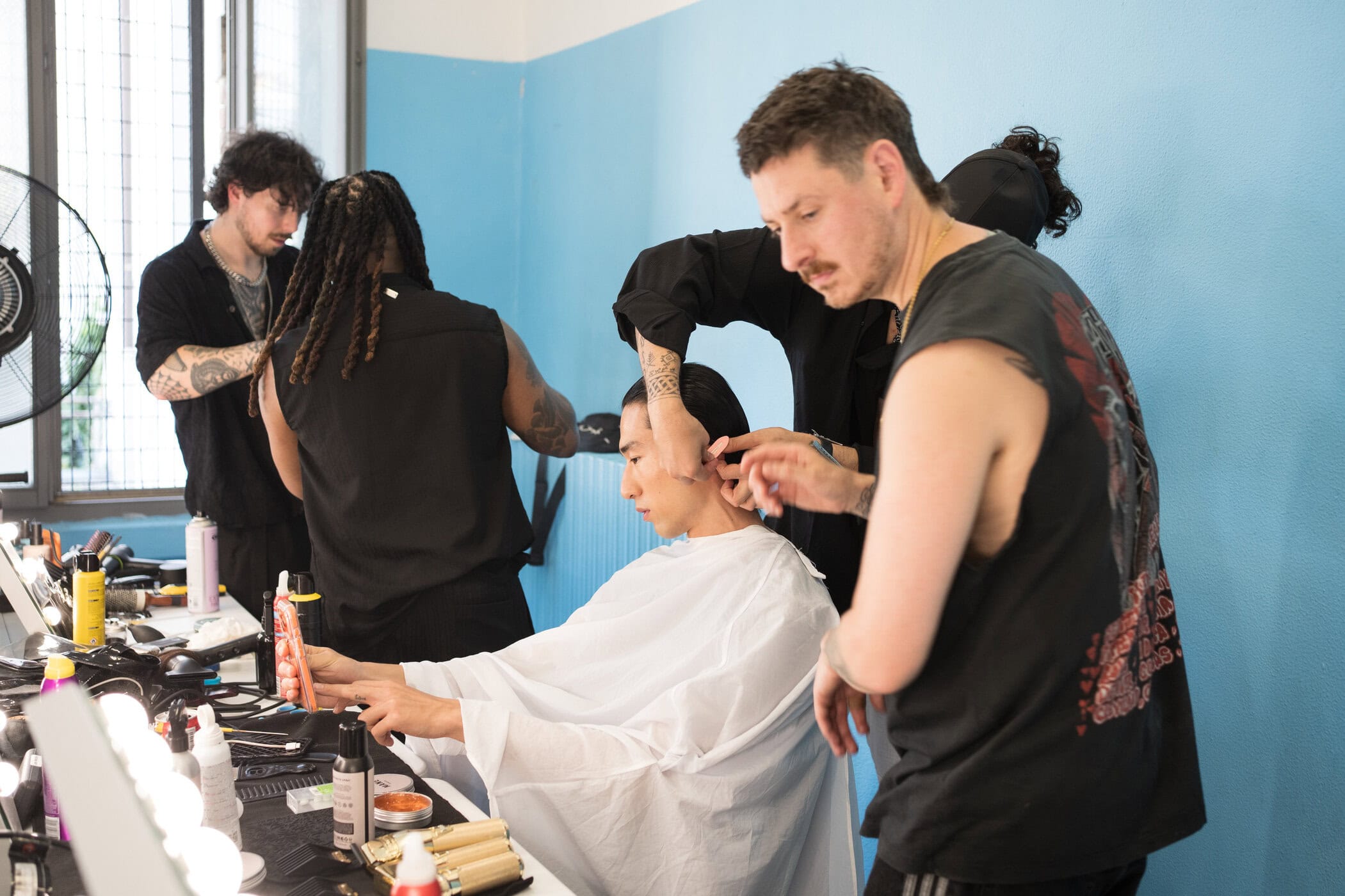 Saul Nash Spring 2027 Men's Fashion Show Backstage