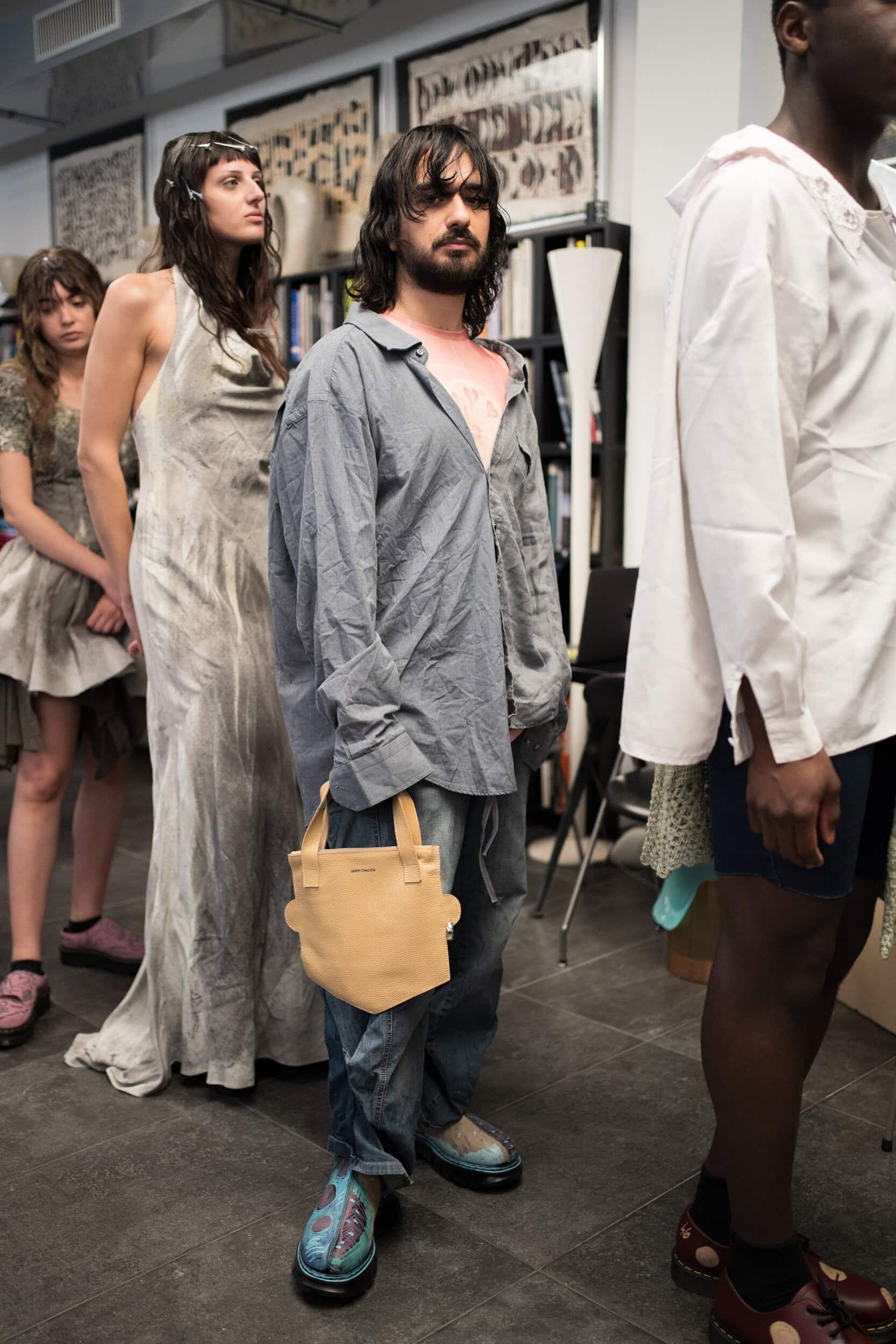 Simon Cracker Spring 2027 Men's Fashion Show Backstage
