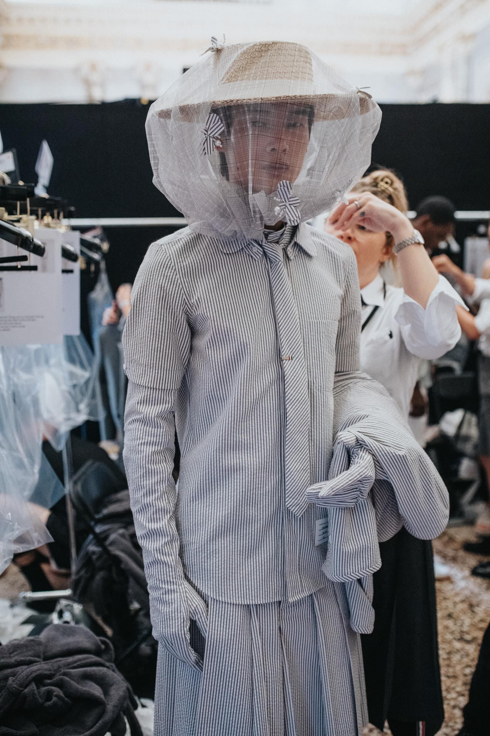 Thom Browne Spring 2027 Men's Fashion Show Backstage