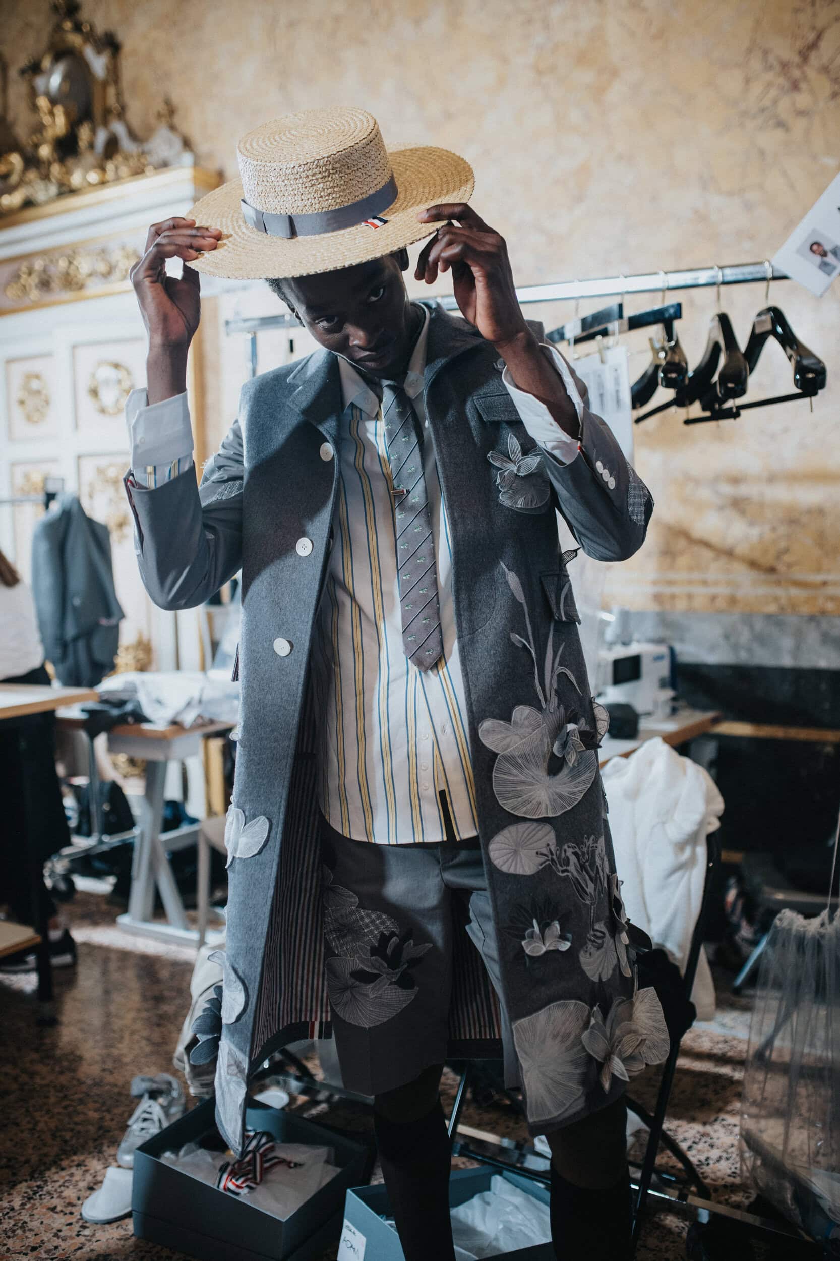 Thom Browne Spring 2027 Men's Fashion Show Backstage