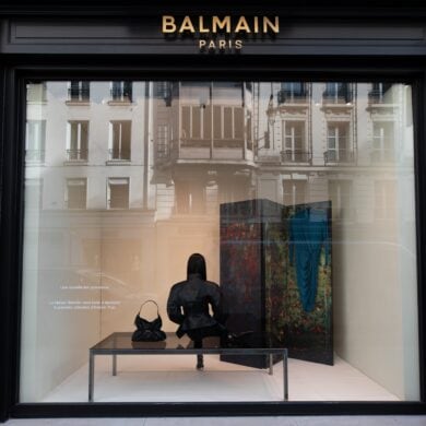 Balmain Unveils New Fall 2026 Window Installation