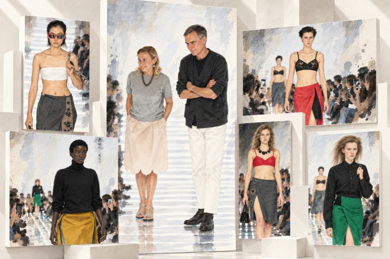 Prada Spring 2027 Fashion Show Miuccia Prada and Raf Simons