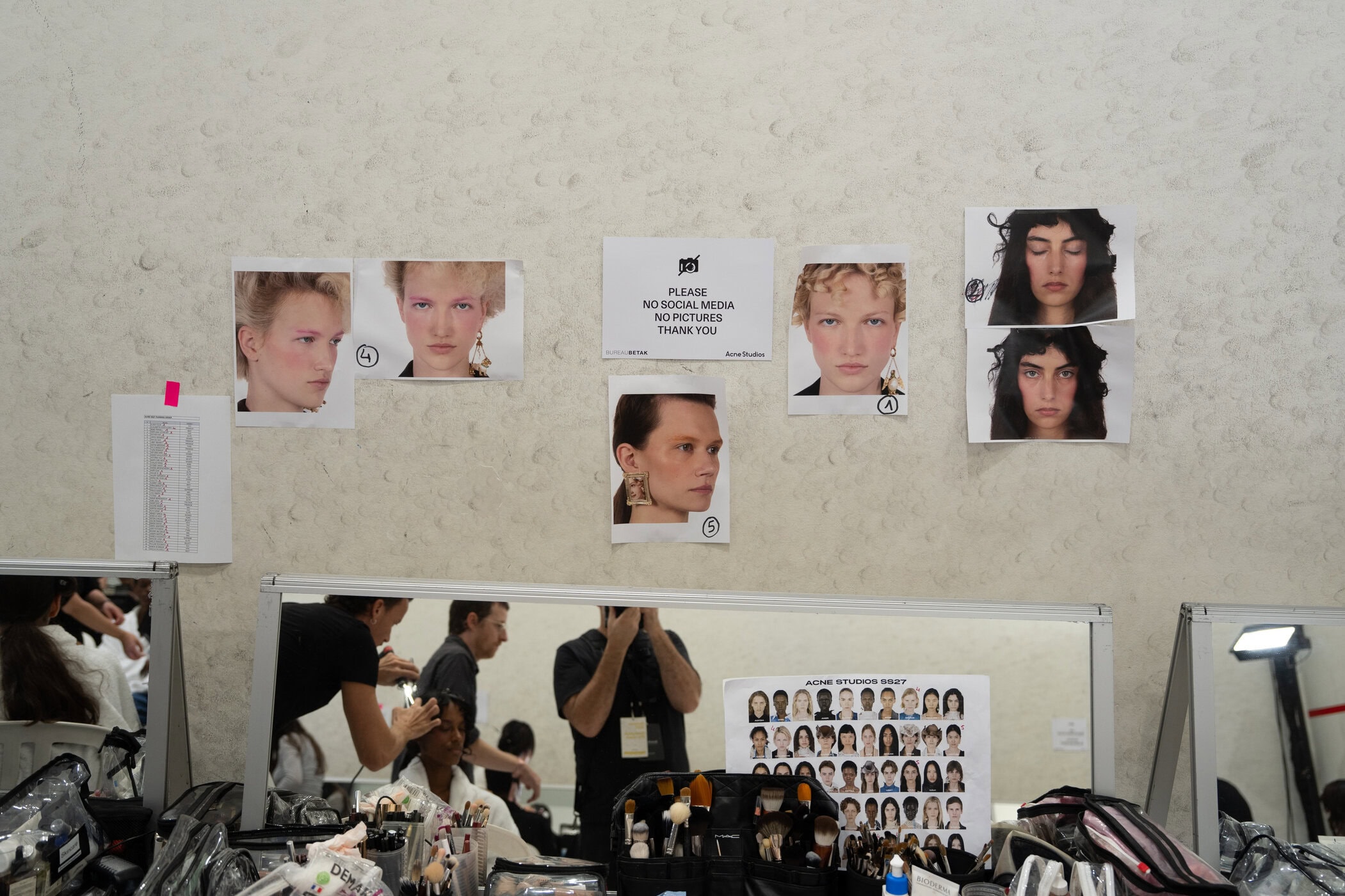 Acne Studios Spring 2027 Fashion Show Backstage