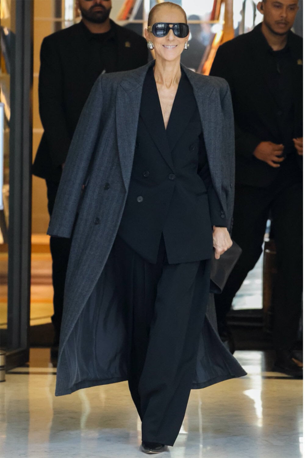 Céline Dion wears Givenchy at Street style in Paris