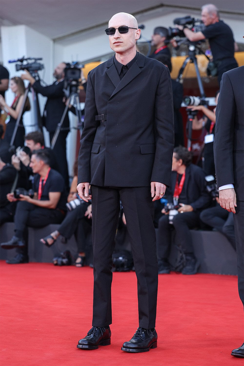 Daniel Blumberg wears Prada at The 83rd Venice International Film Festival closing ceremony