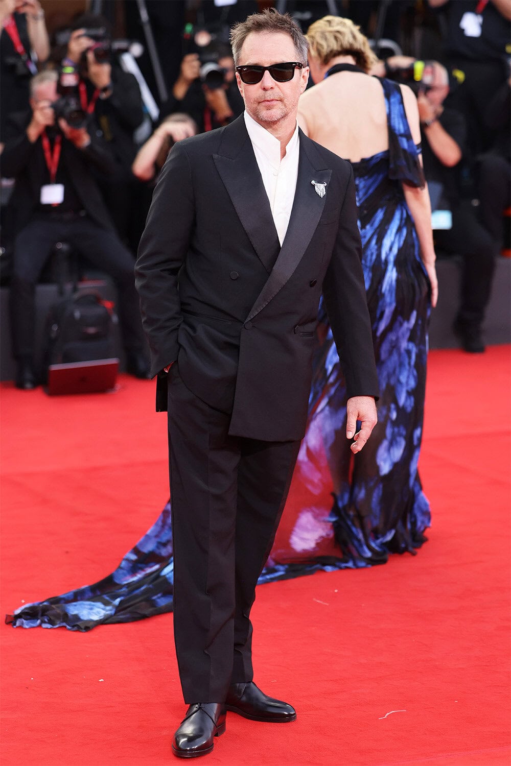 Sam Rockwell wears Zegna at The "Wild Horse Nine" Premiere