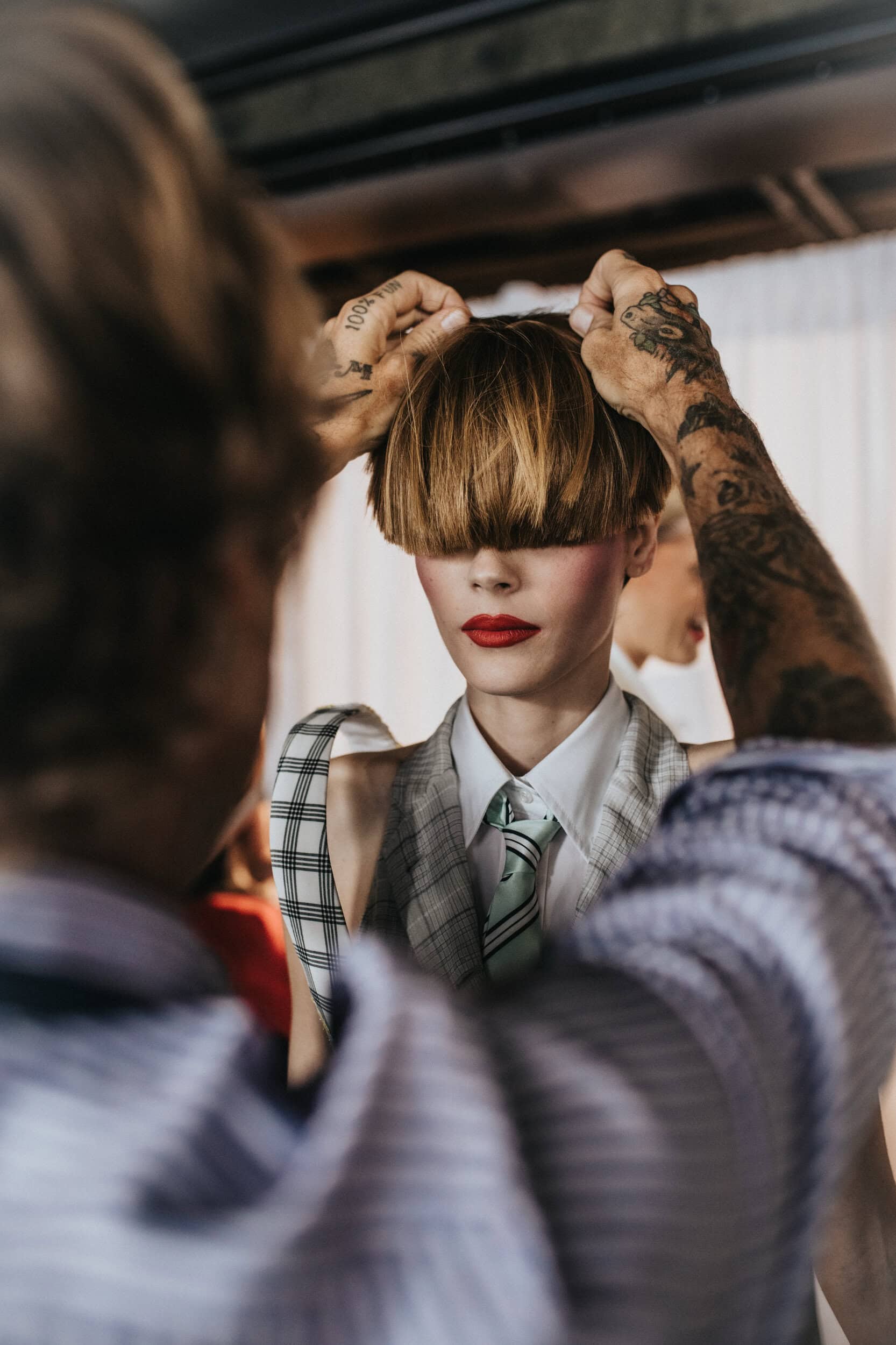 Thom Browne Spring 2027 Fashion Show Backstage