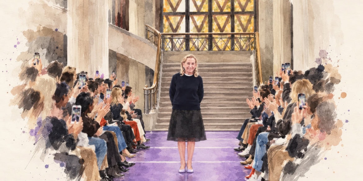 The Designer Miuccia Prada at Miu Miu Spring 2027