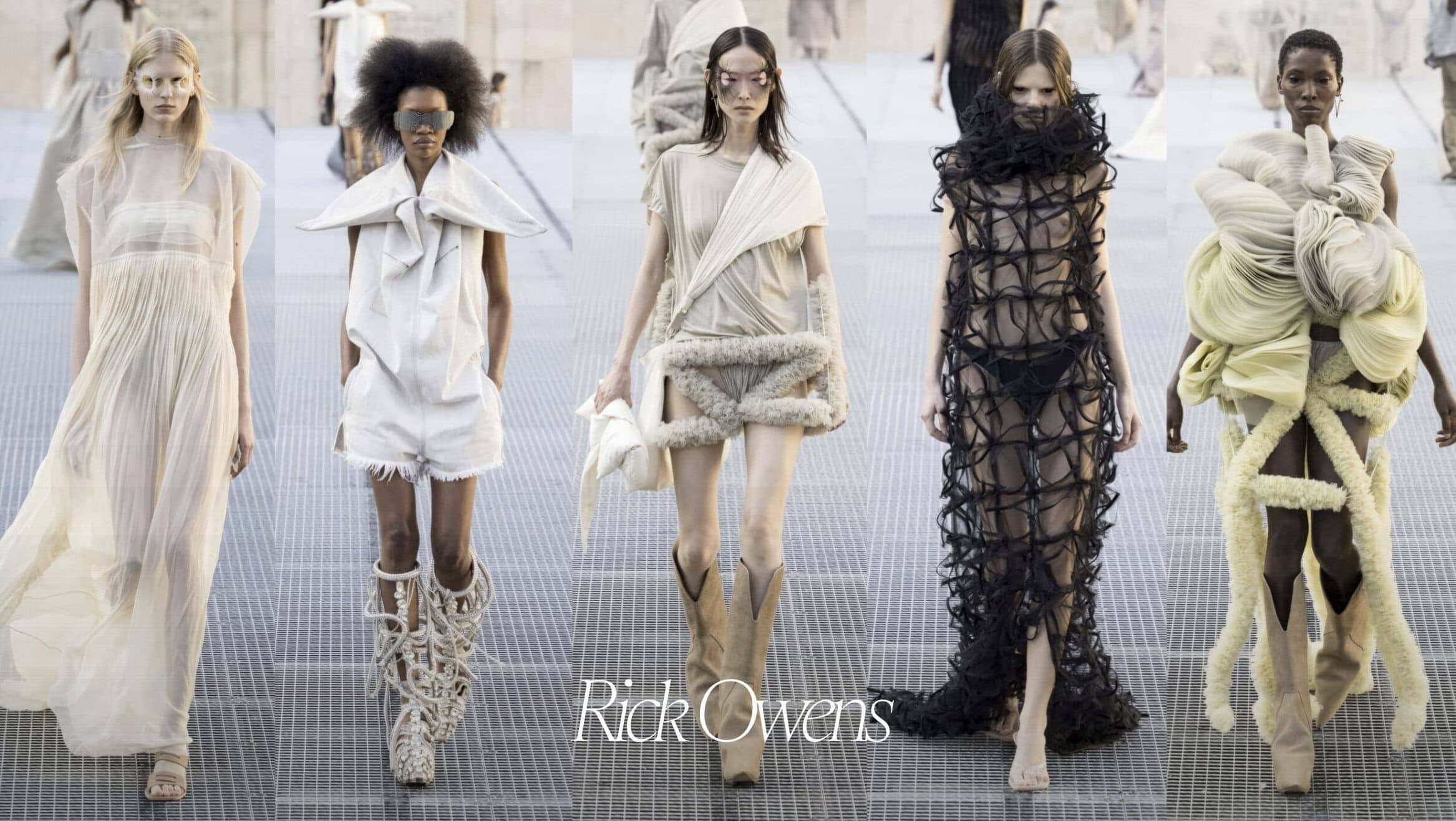Rick Owens Spring 2027 runway looks at Paris Fashion Week