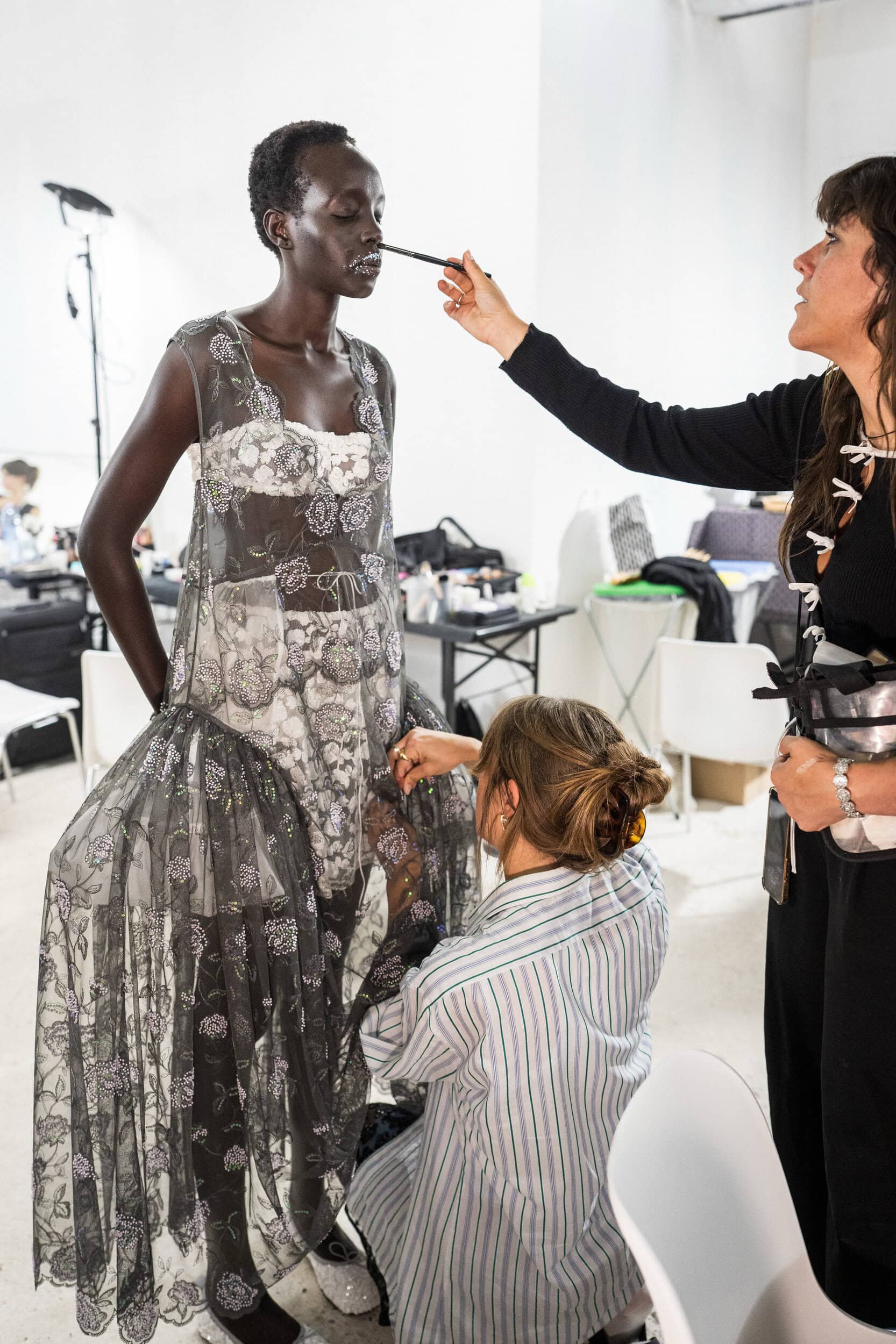 Cecilie Bahnsen Spring 2027 Fashion Show Backstage