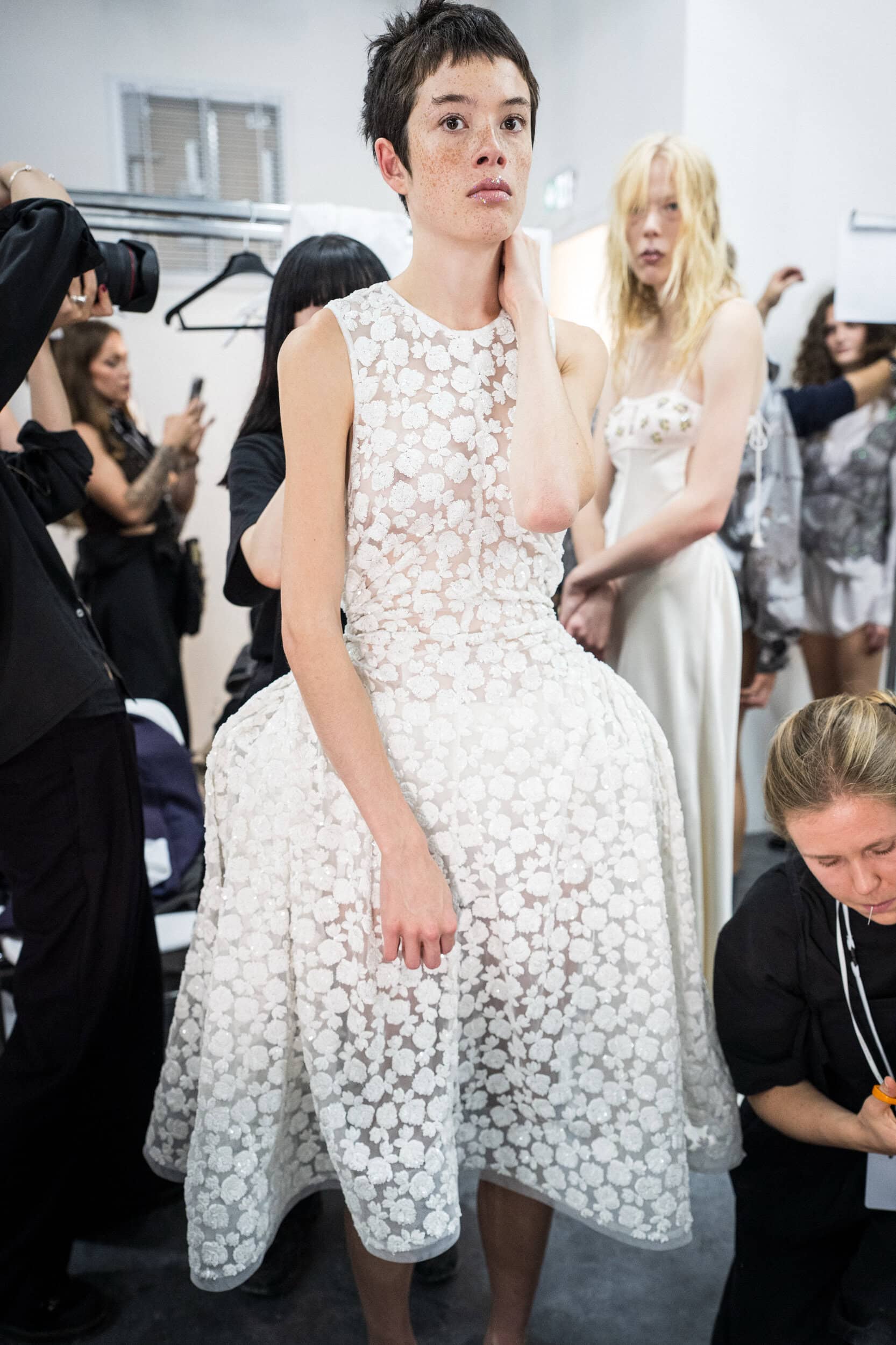 Cecilie Bahnsen Spring 2027 Fashion Show Backstage