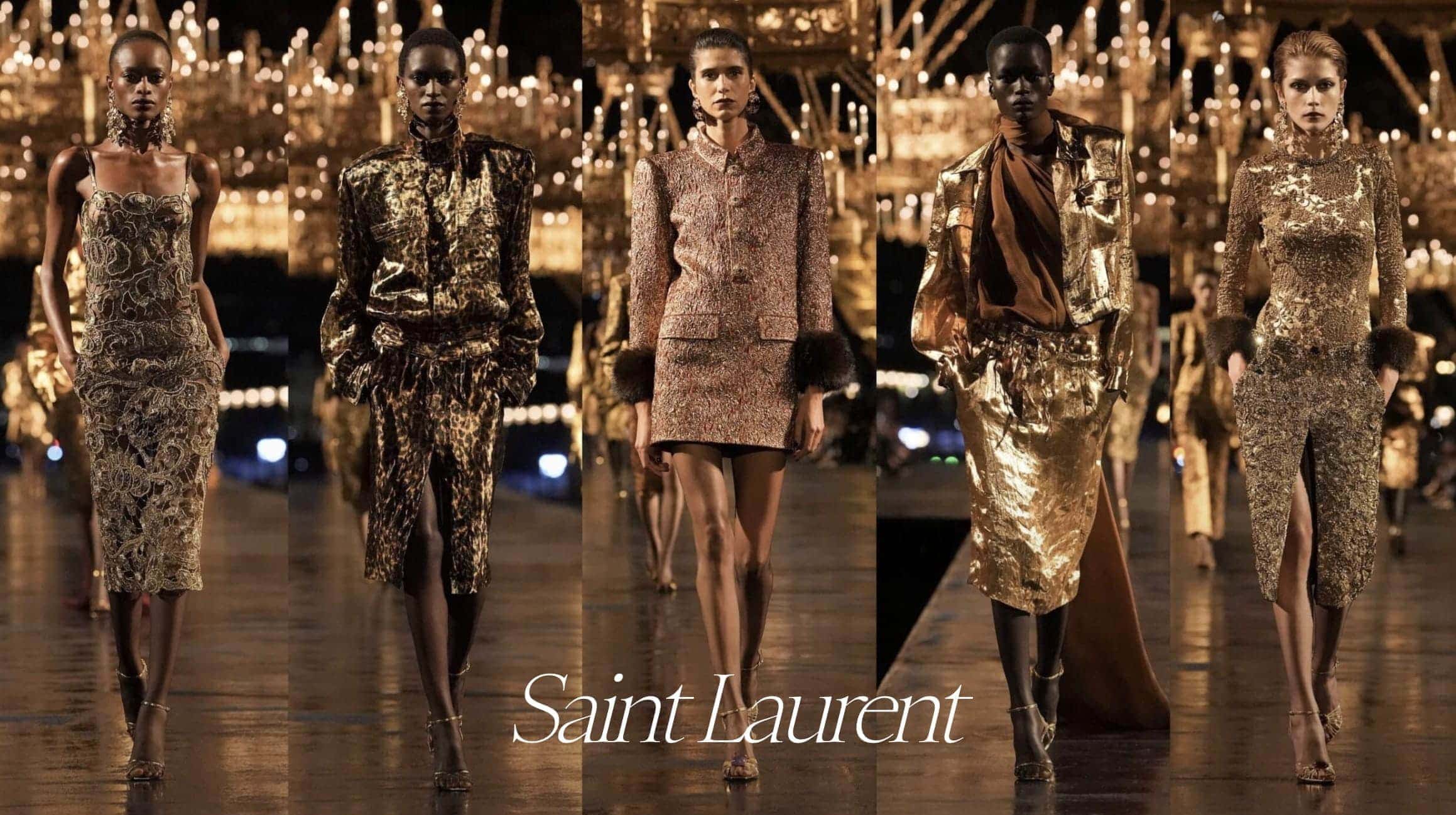 Saint Laurent Spring 2027 runway looks at Paris Fashion Week